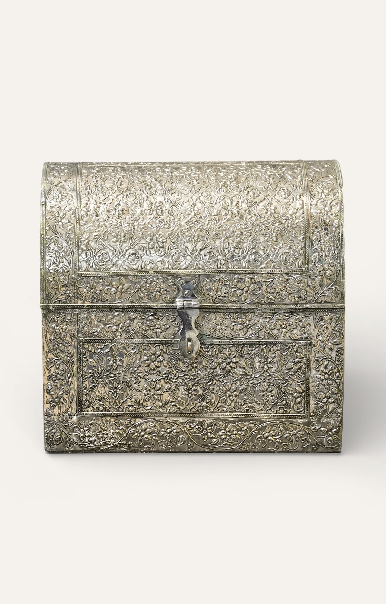 Ornate Silver-Plated Treasure Box