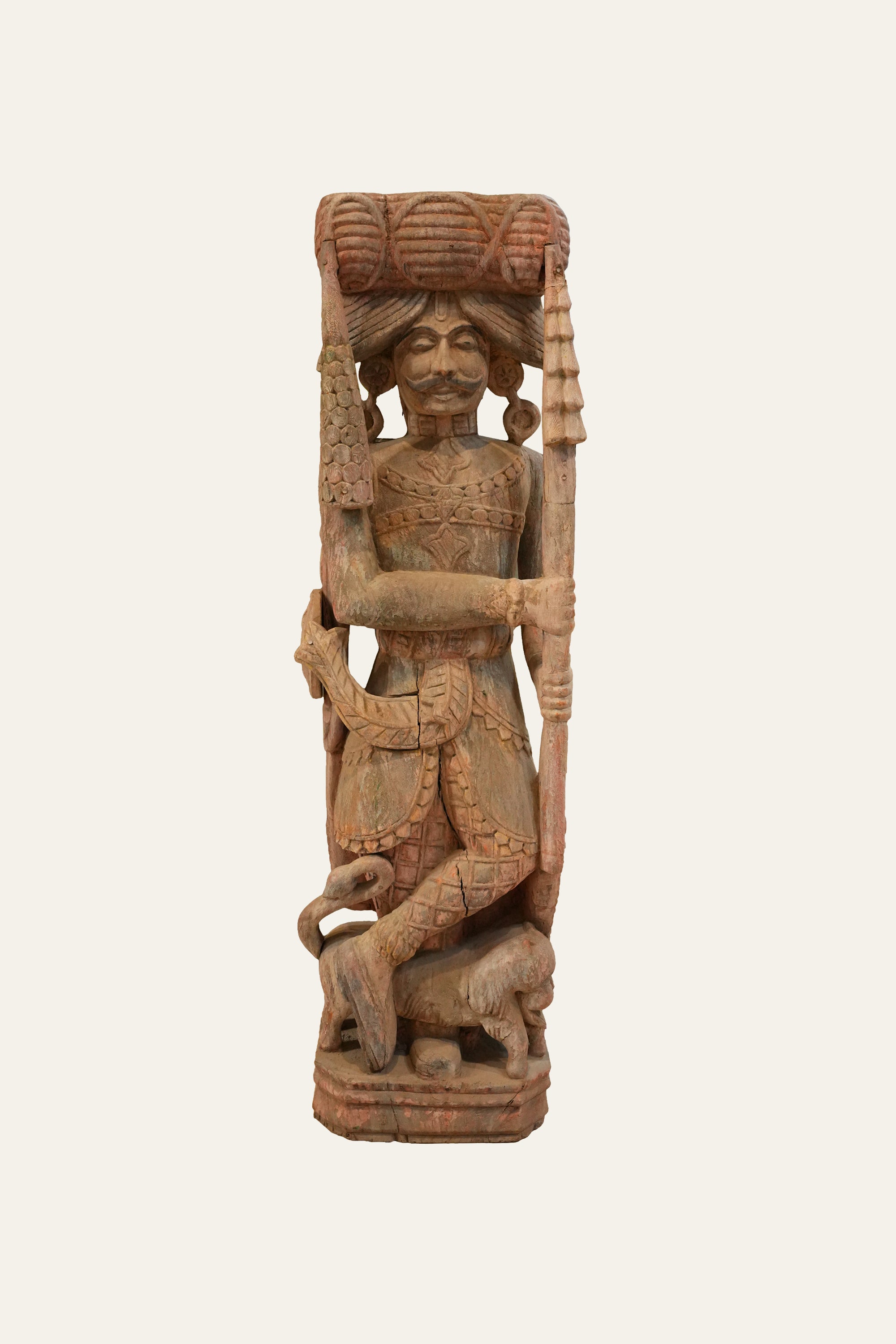 Indian Darban Guard Statue in Wood