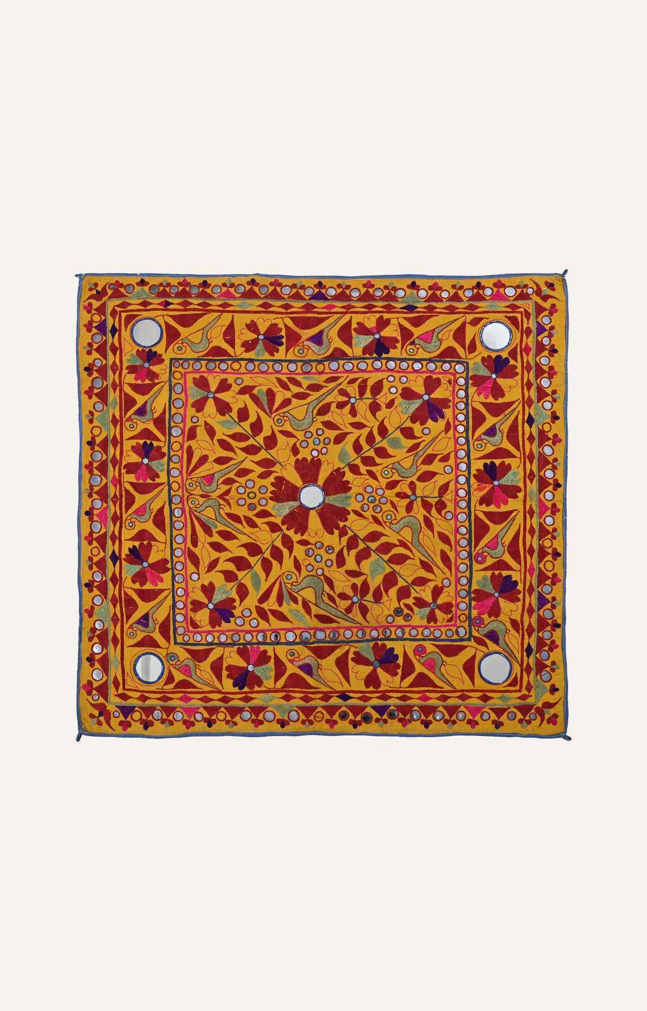 Traditional Indian Textile Embroidery Tapestry