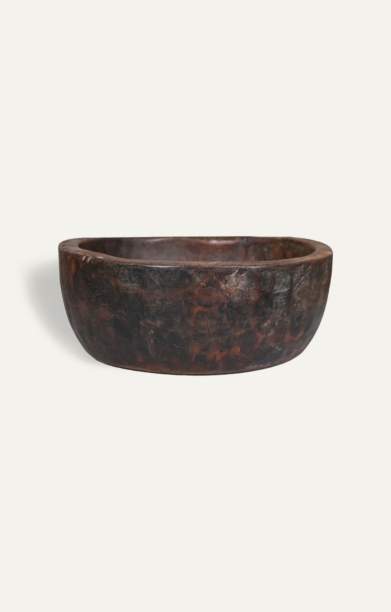 Rustic Textured Wood Bowl