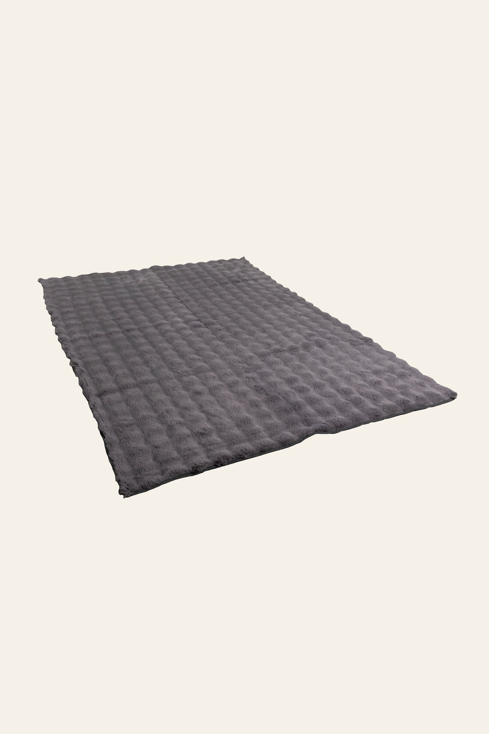 Charcoal Grey Fur Throw for Sofa & Bedroom