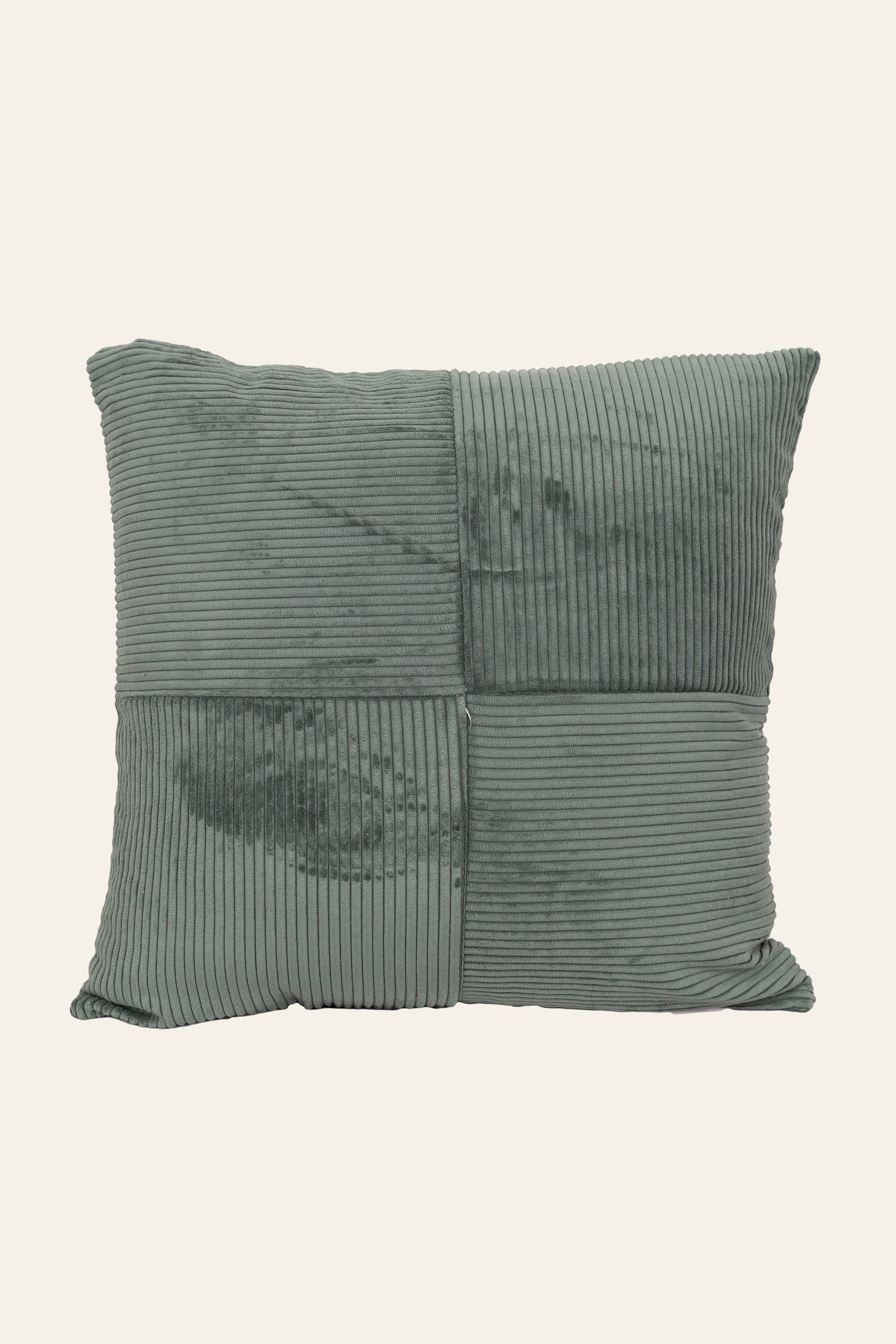 Green Block Patchwork Cushion
