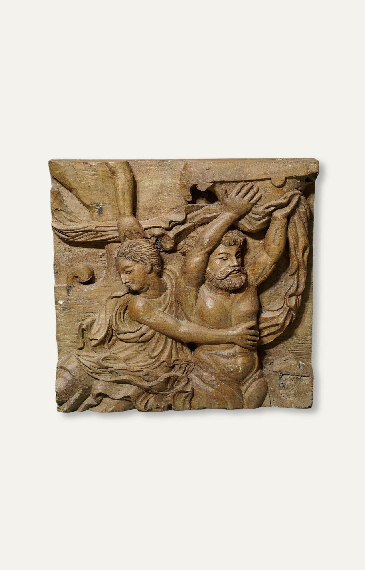 Renaissance Holy wooden carved Panel