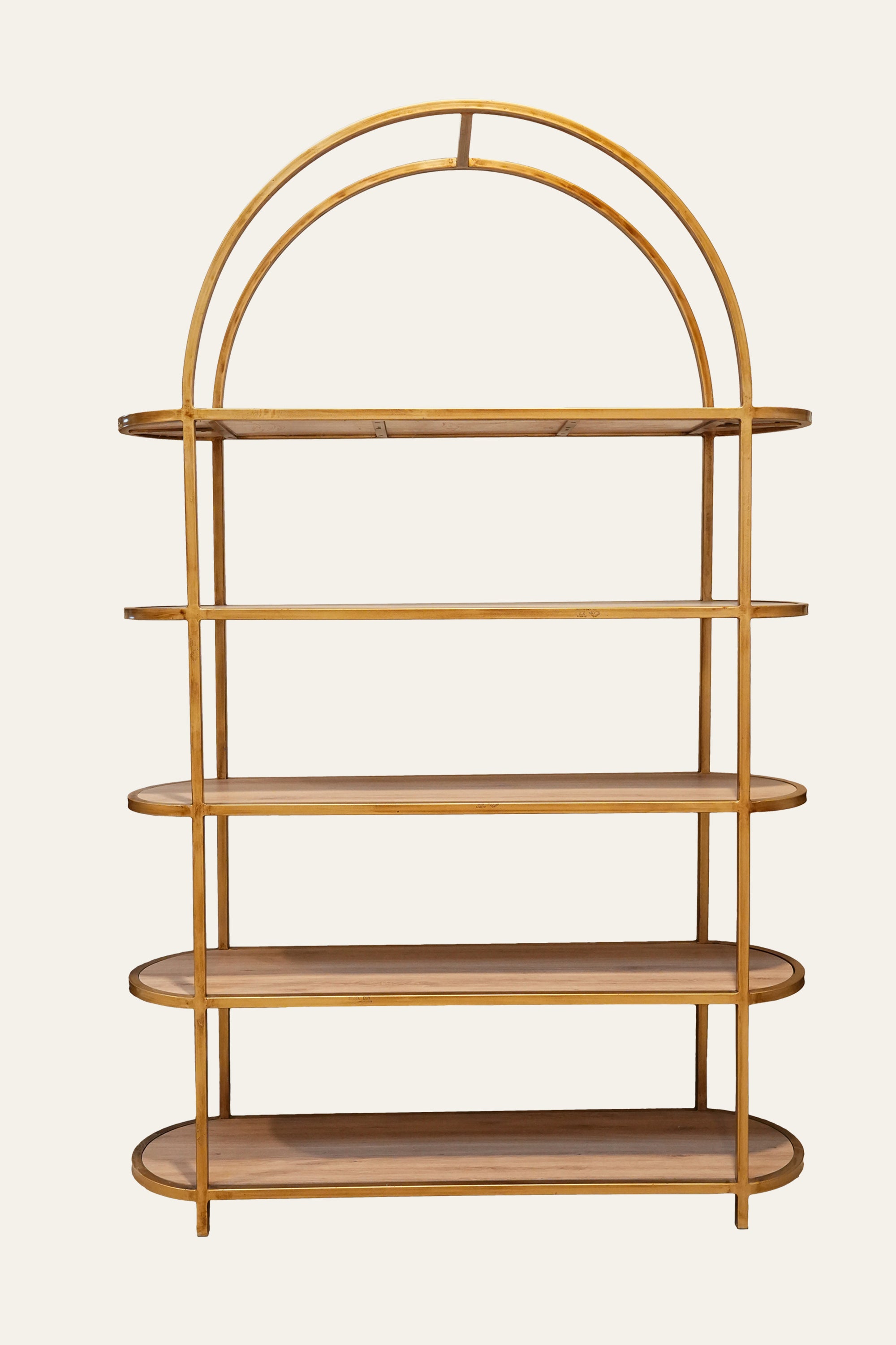 Grand Gold Arch Shelf with Storage