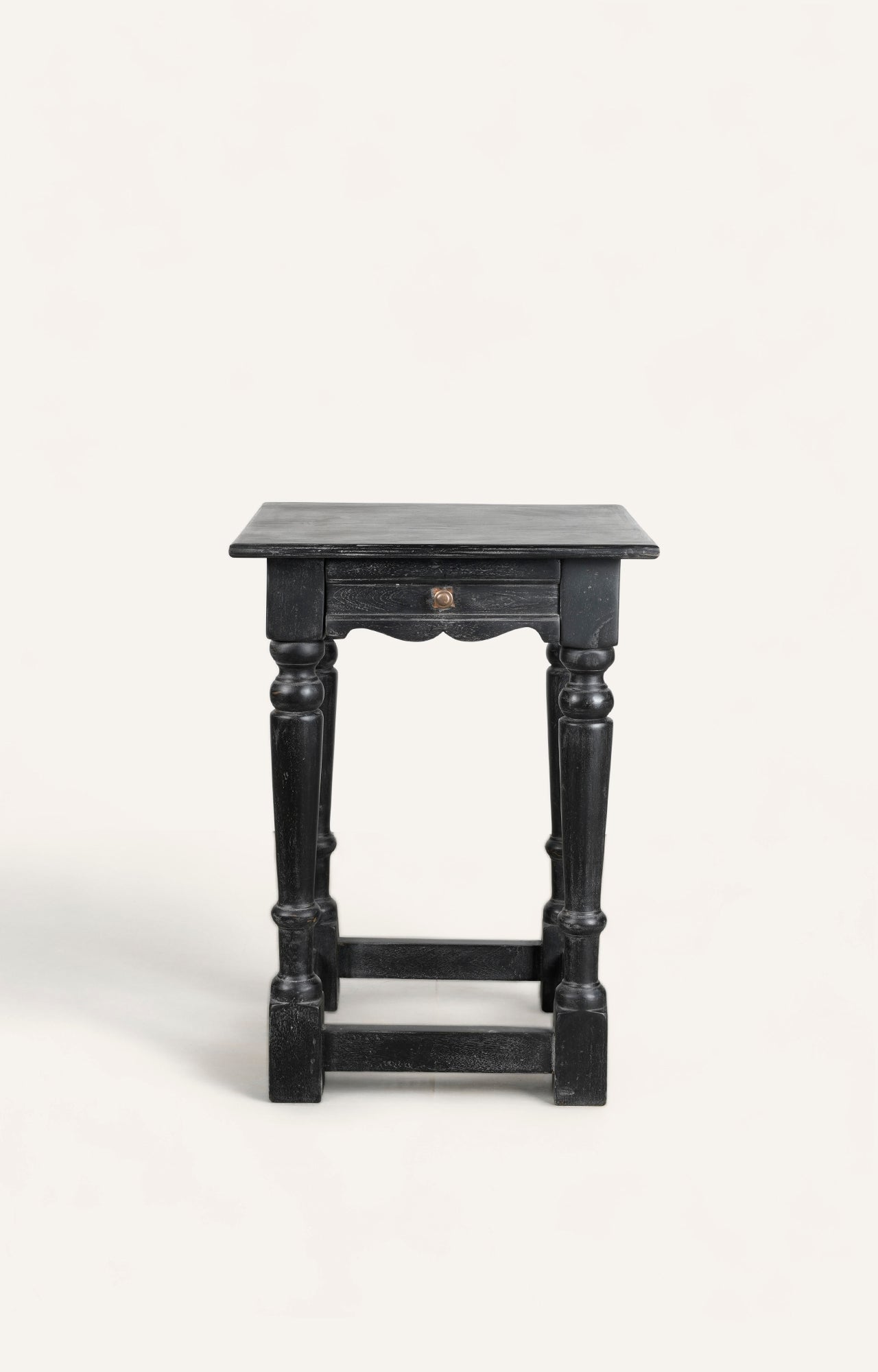 Ebonized accent side table