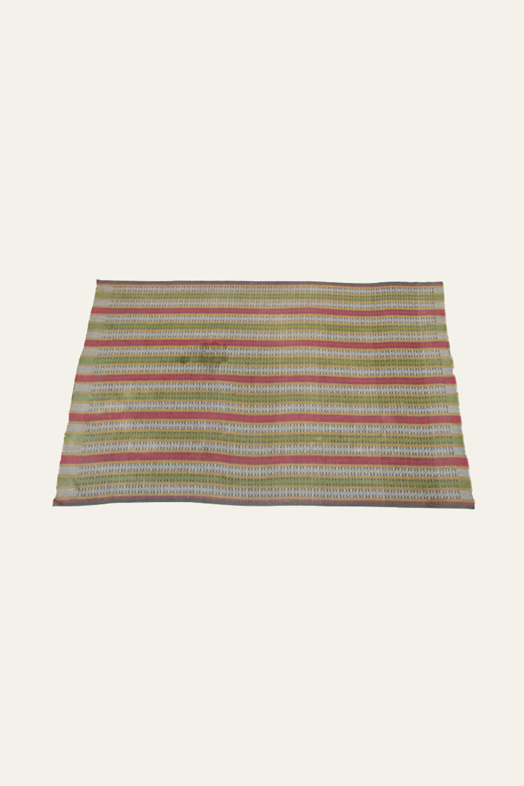 Multicolor Stripe Cotton Khes Antique Indian Wall Tapestry