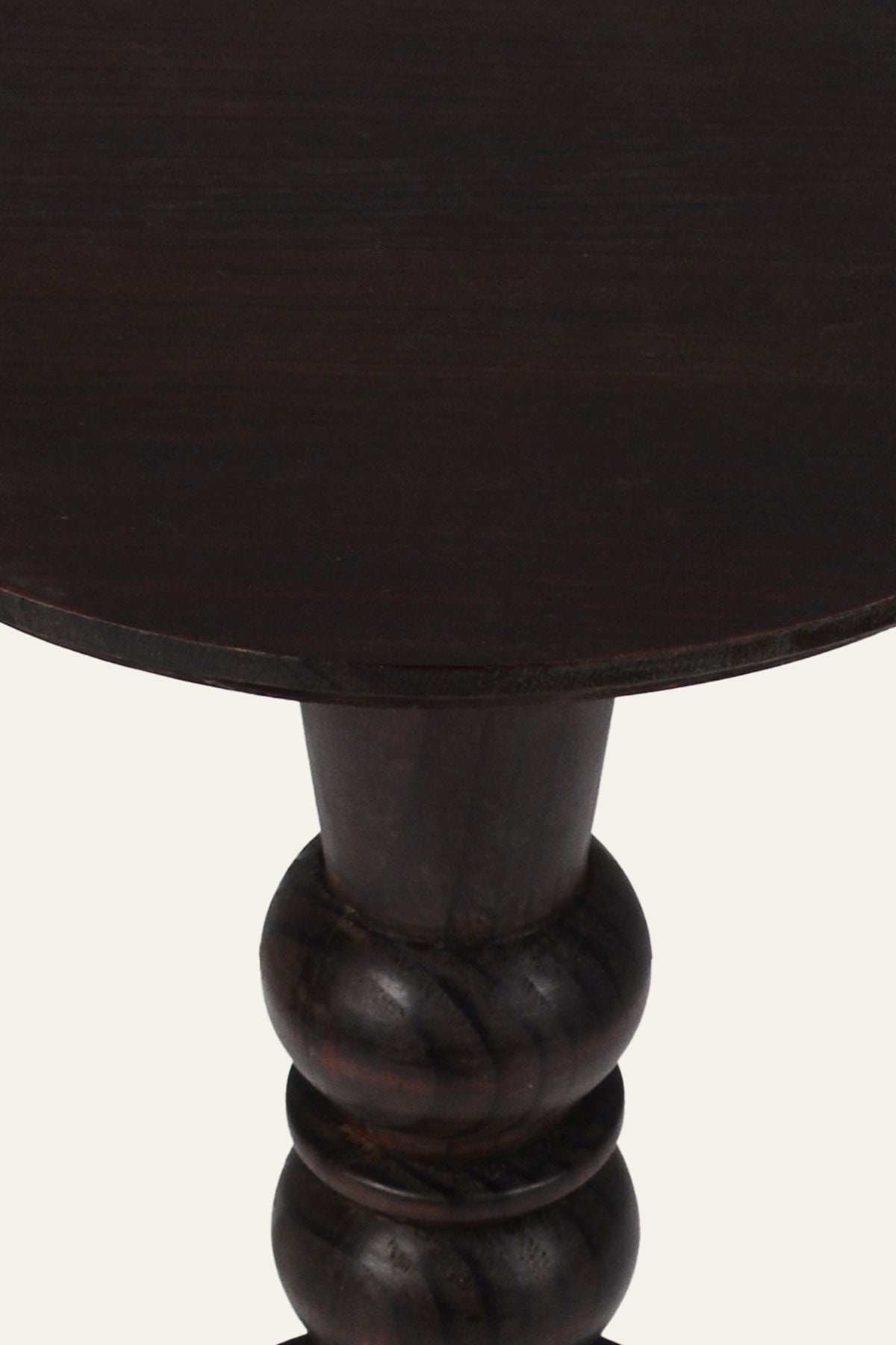Turned Baluster Wooden Pedestal End Table for Reading Corners