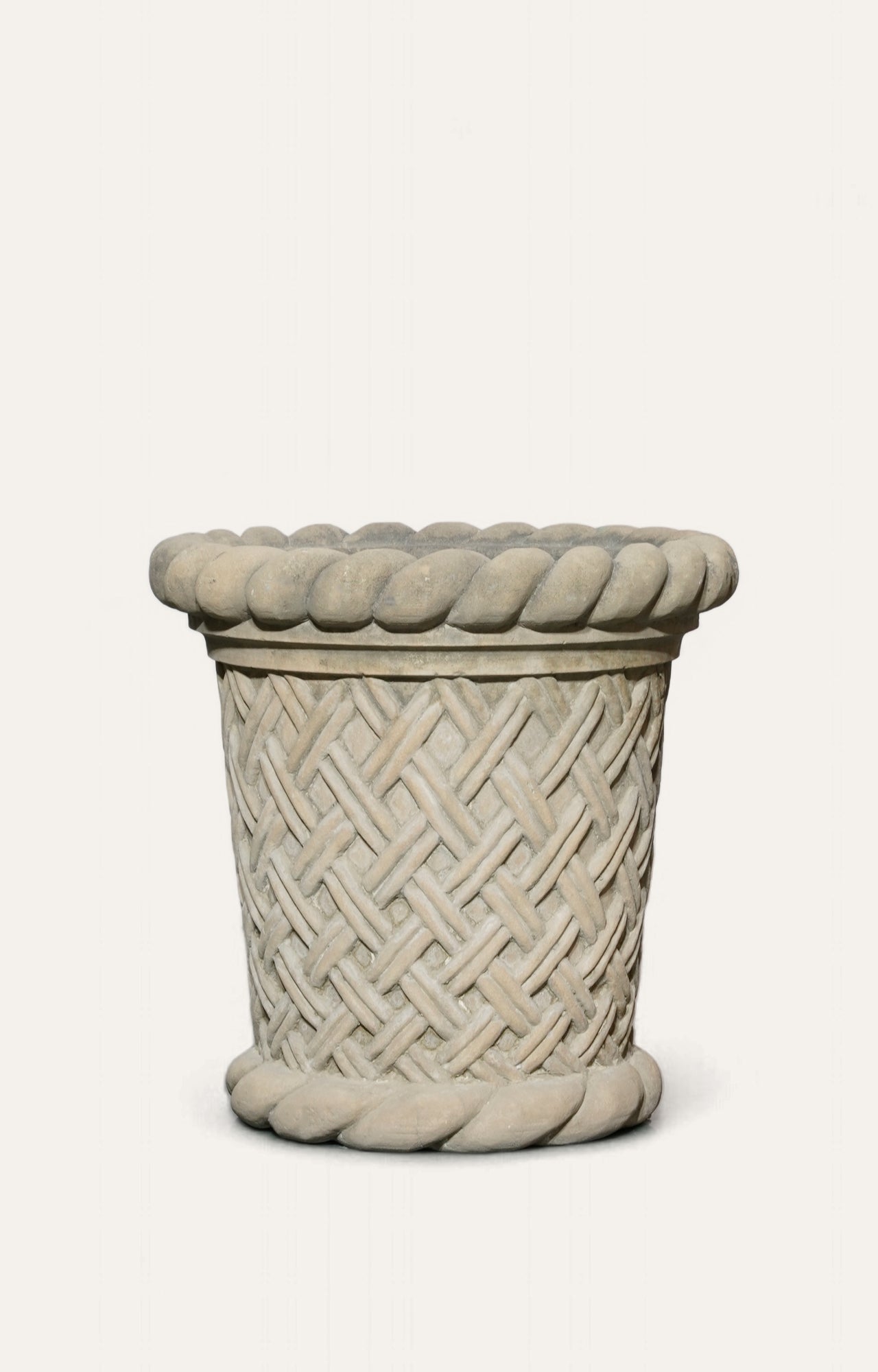 Sandstone Basketweave Garden Planters