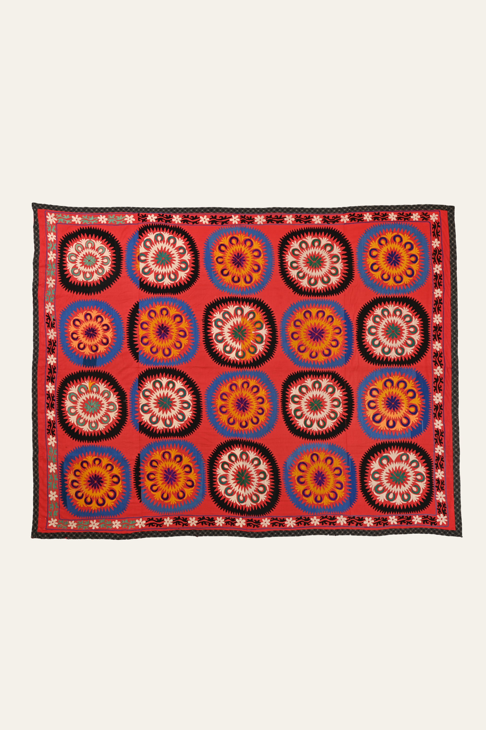 Concentric Medallion Suzani Wall Tapestry
