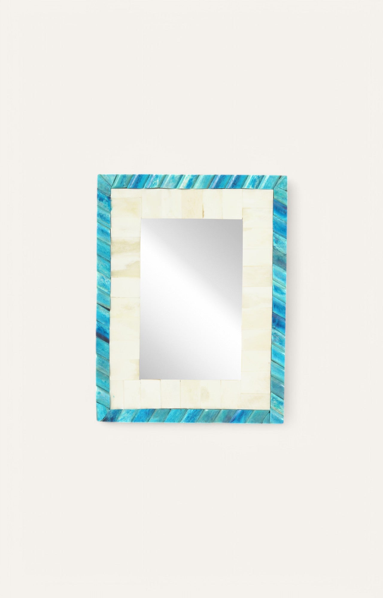 White and Blue Decorative Resin and Bone Countertop Photo Frame