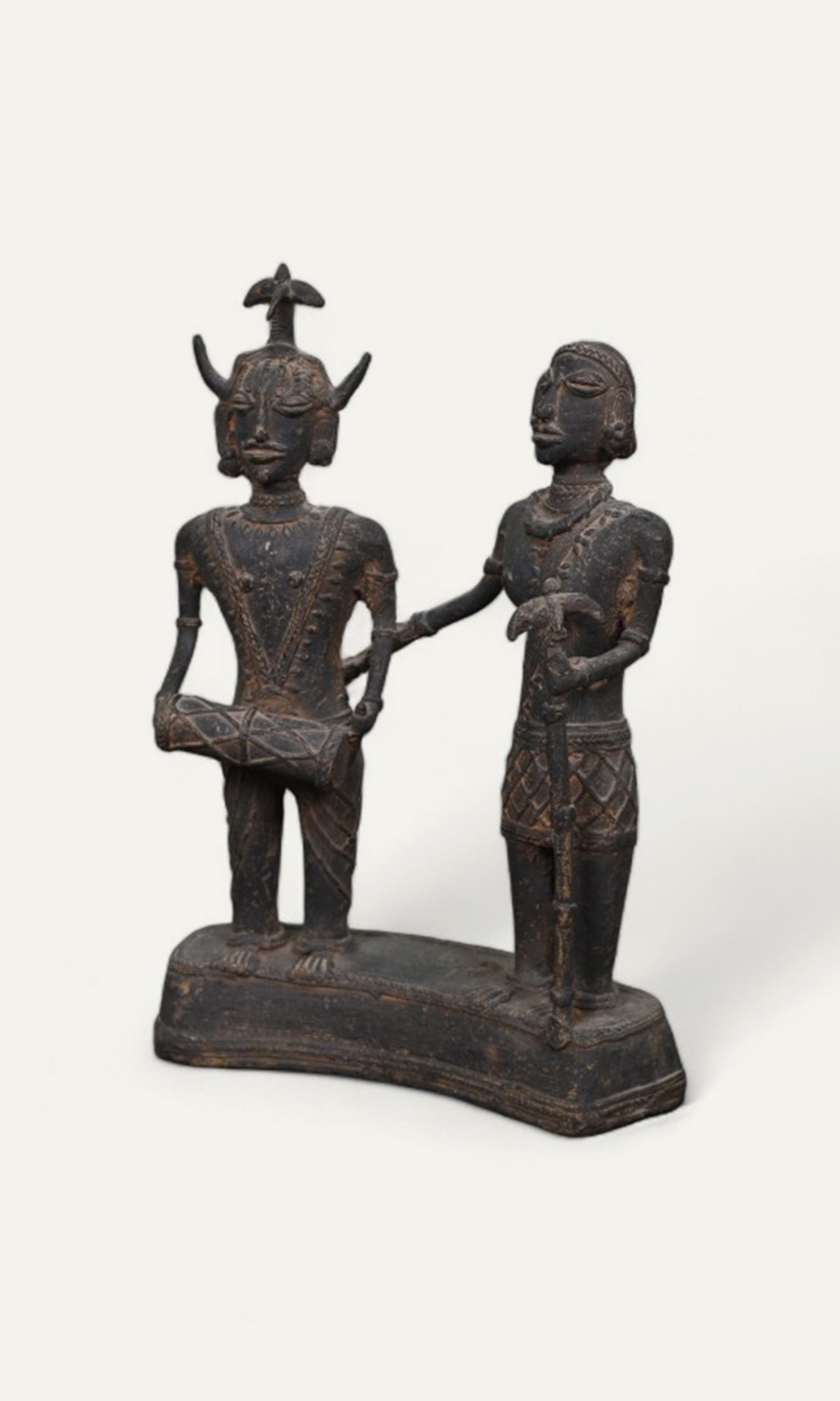 Brass Showpiece Of Dhokra Art Tribal Couple