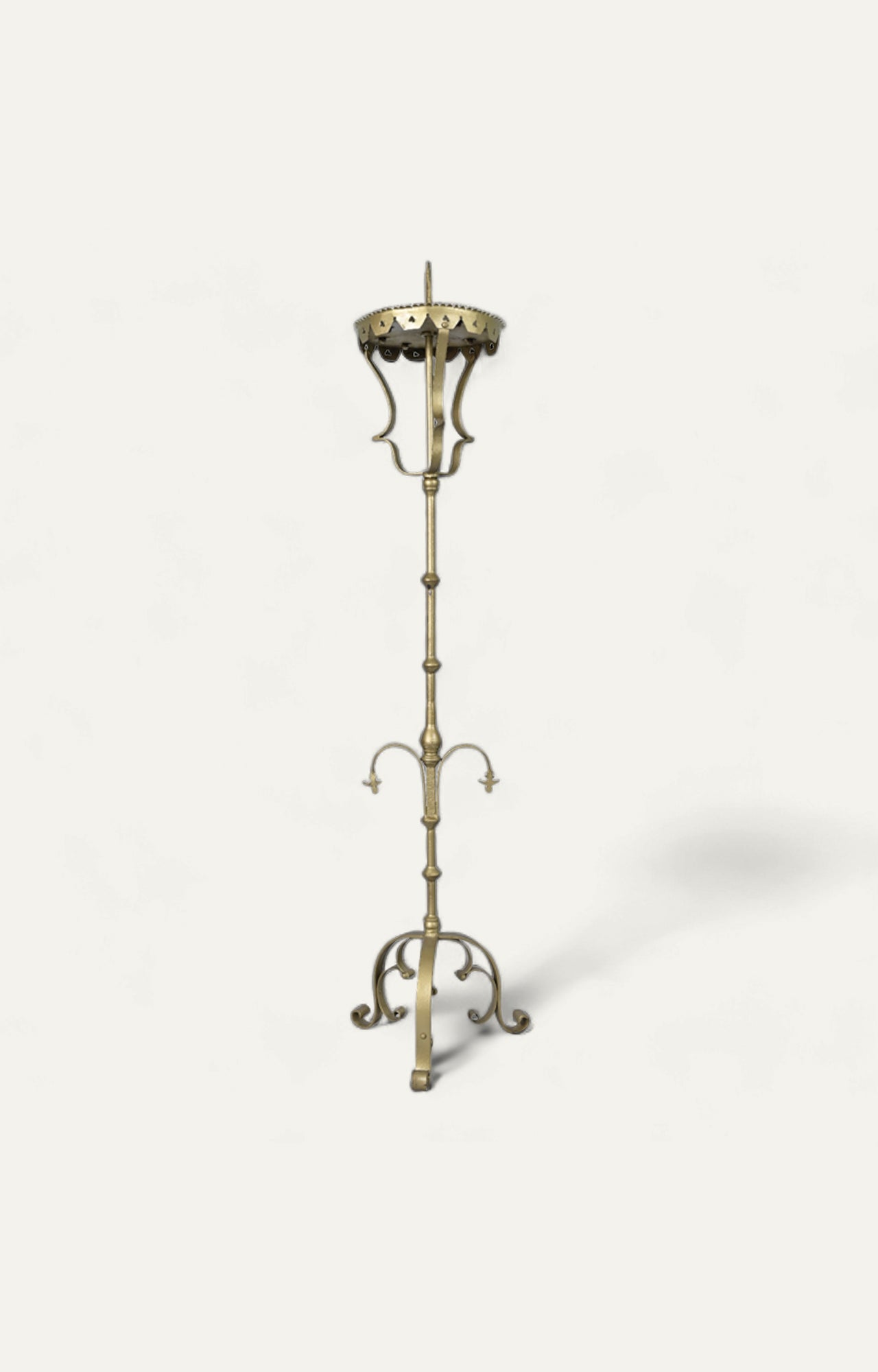 Elegant Brass Golden Floor Candle Stand