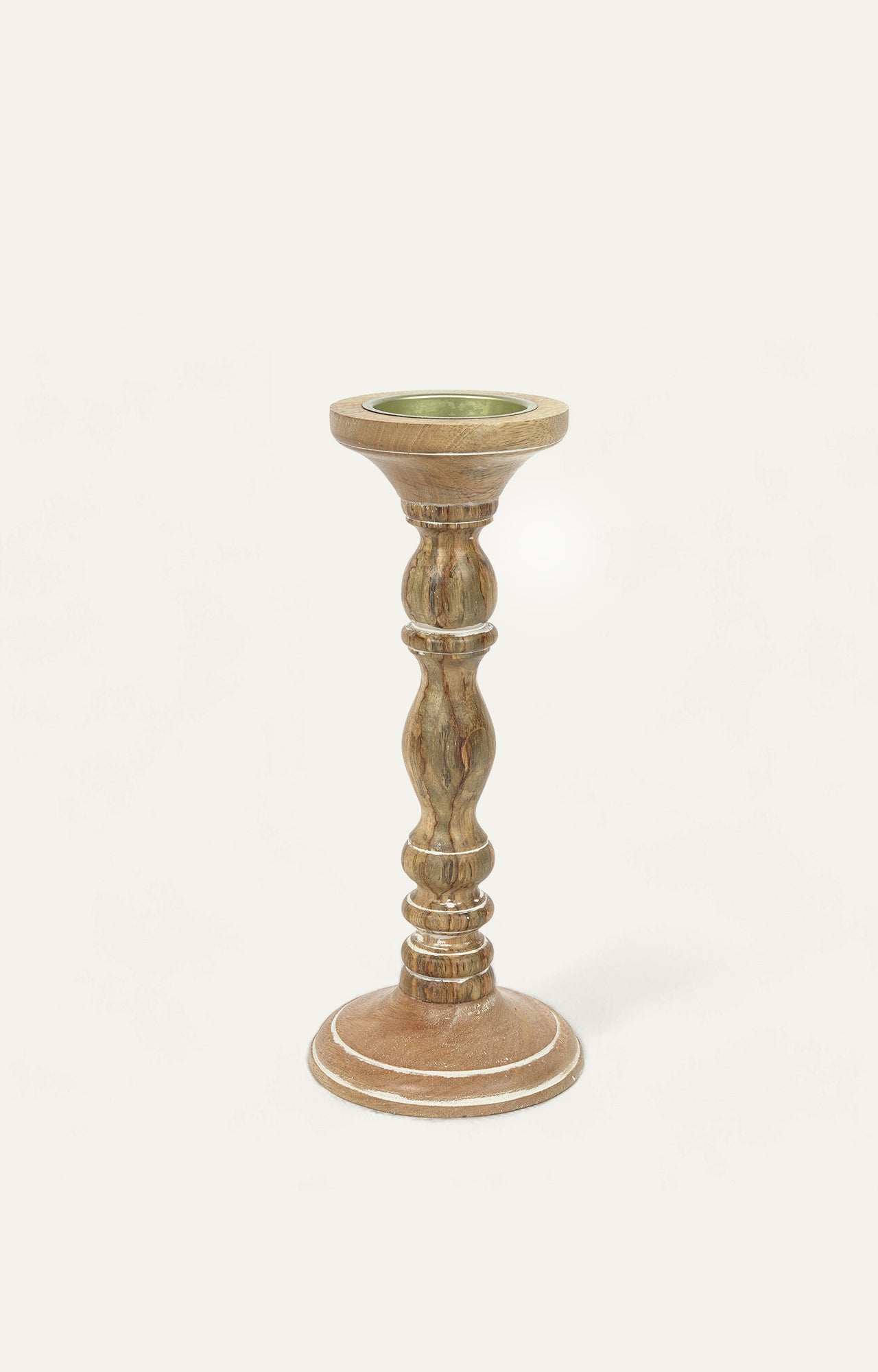 Natural Wood Candle Stand