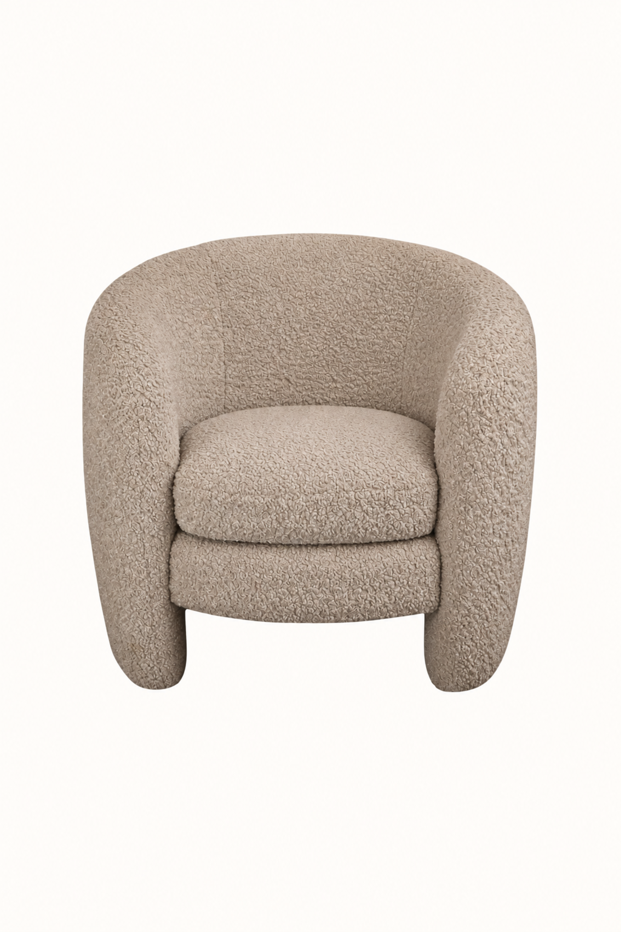 Modern Upholstered Barrel Armchair for Living Room & Bedroom
