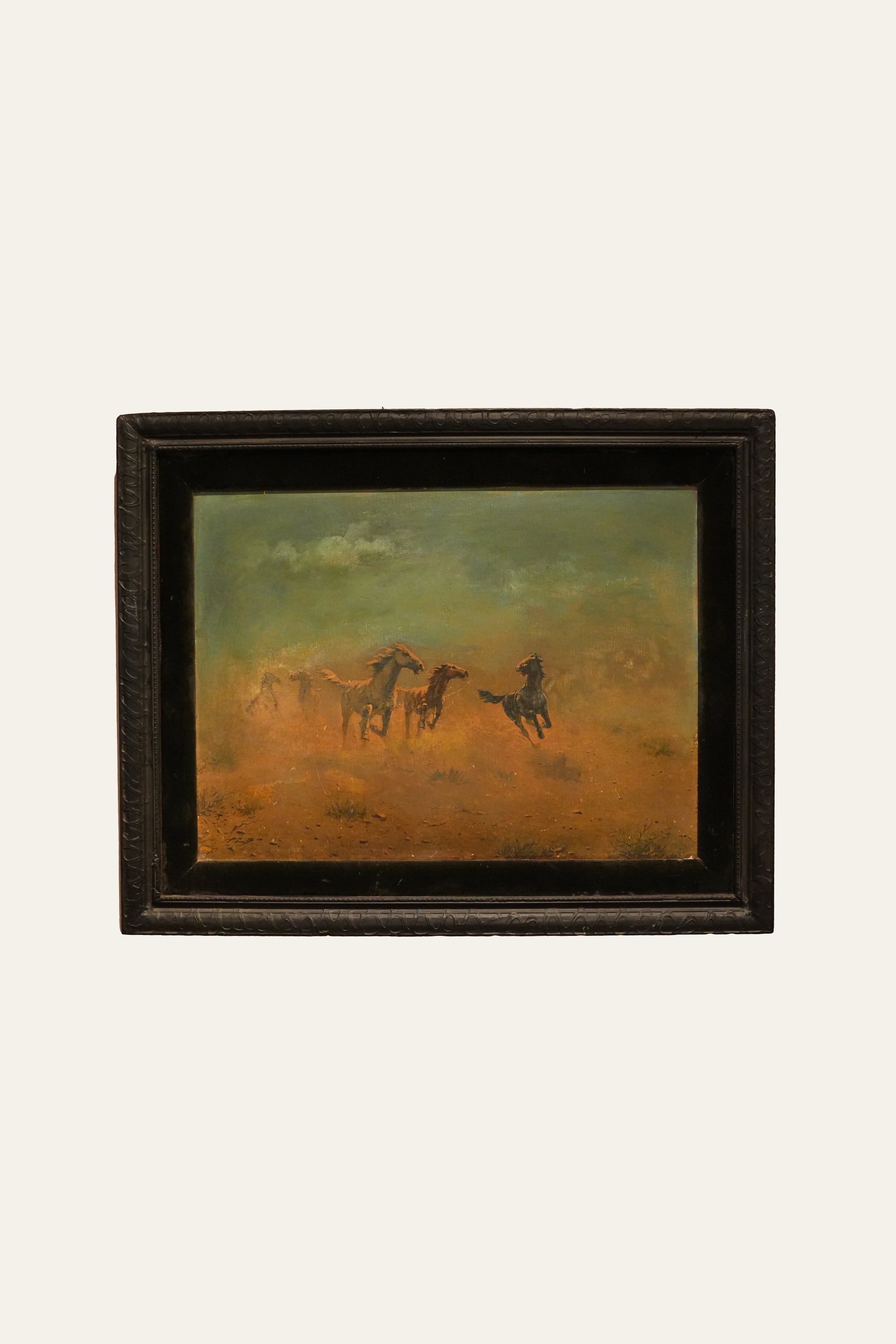 Galloping Horses in Desert Dust