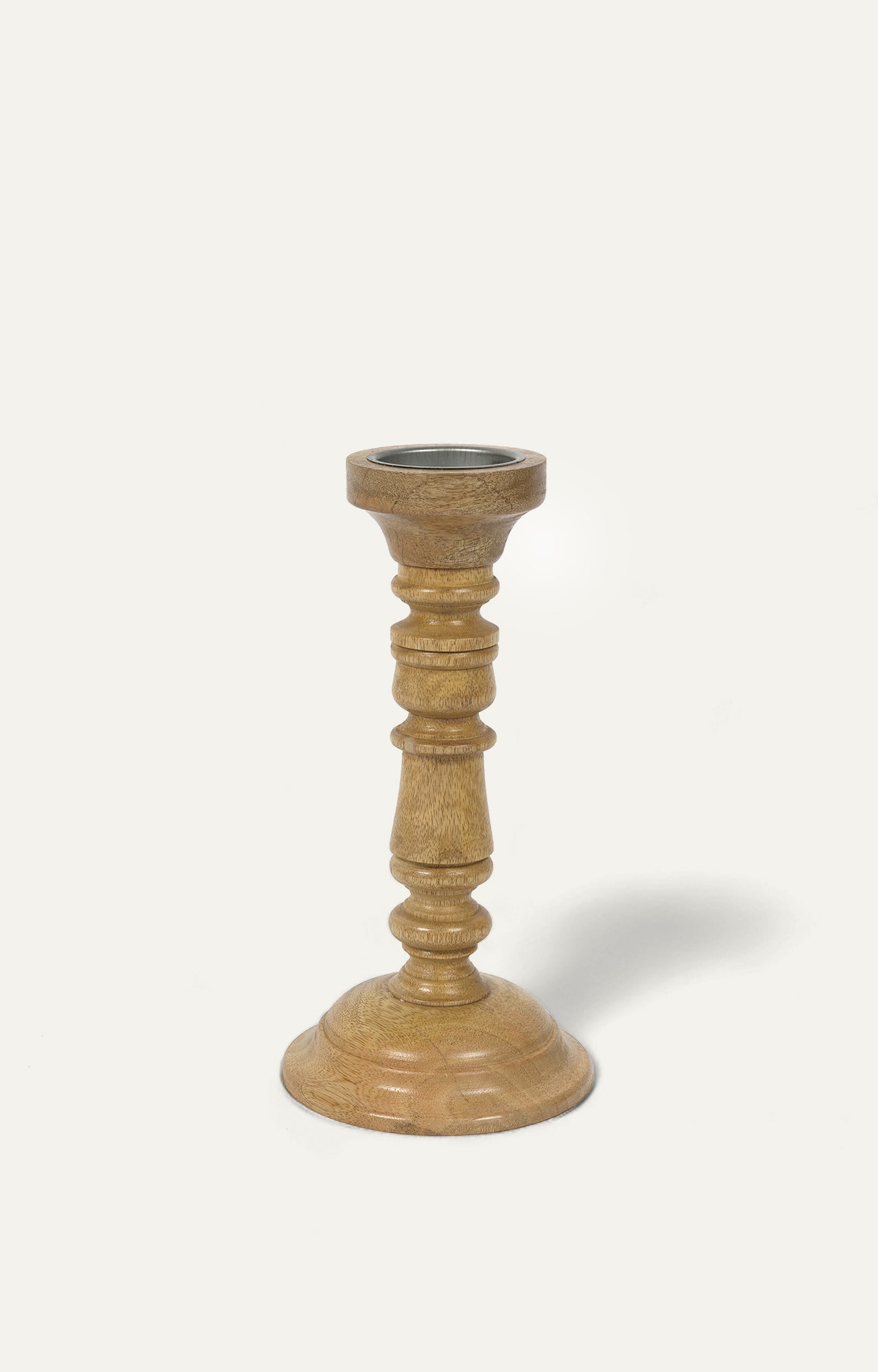 Angled Wood Candle Stand