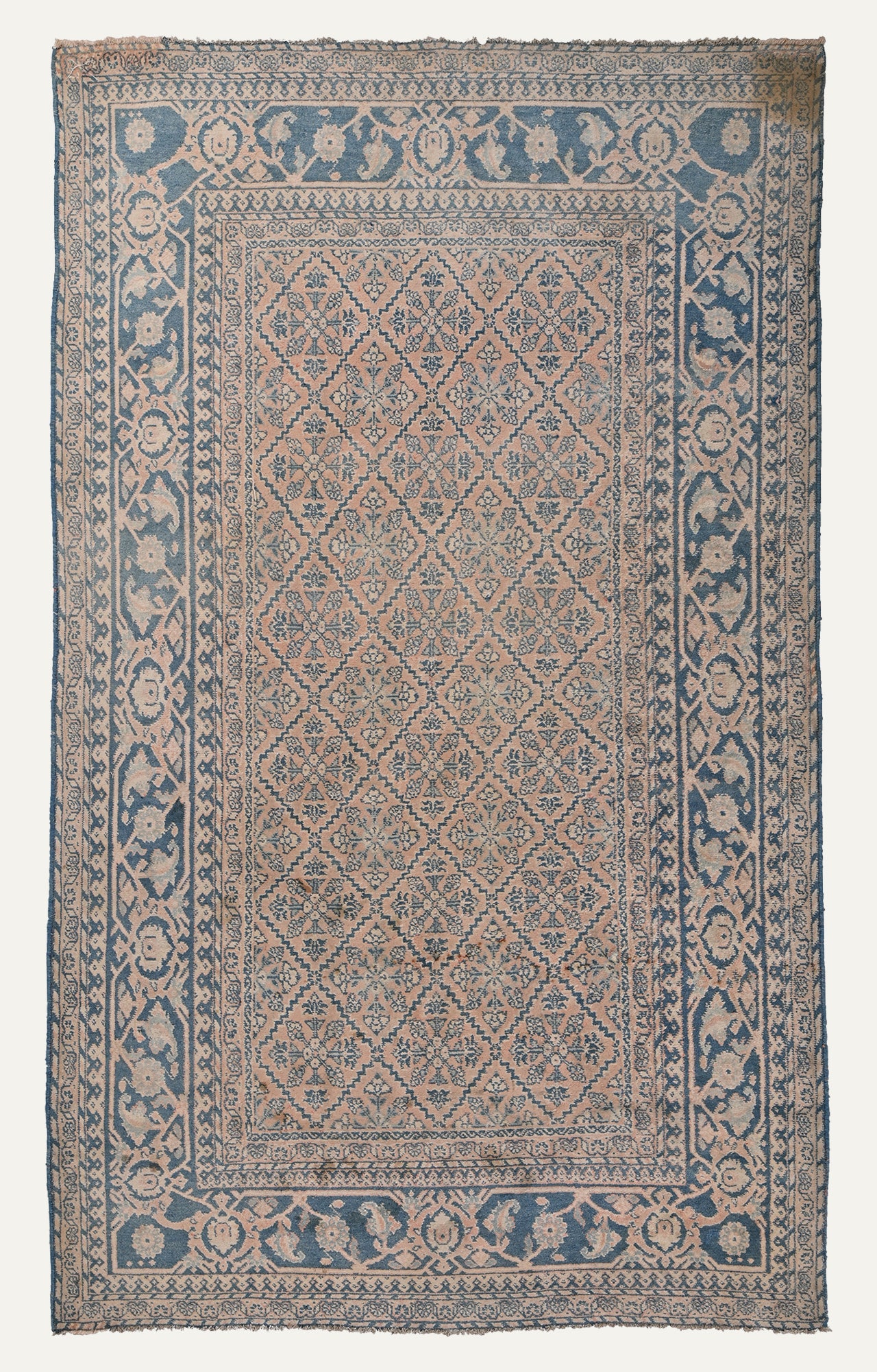 5 x 7 Ft 100 years old  Vintage Agra Carpet with Floral Motifs