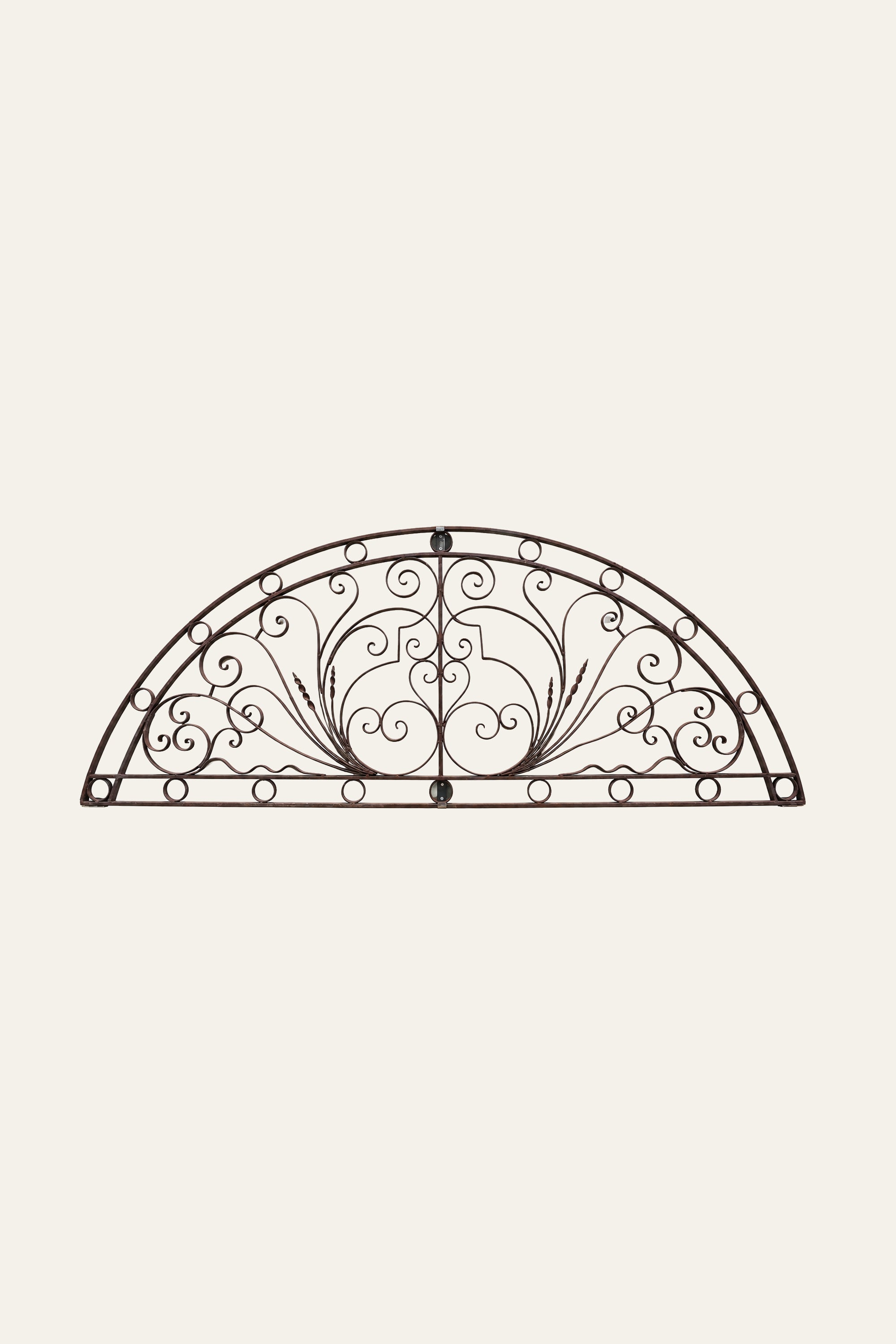 Crescent Shaped Iron Window Grille