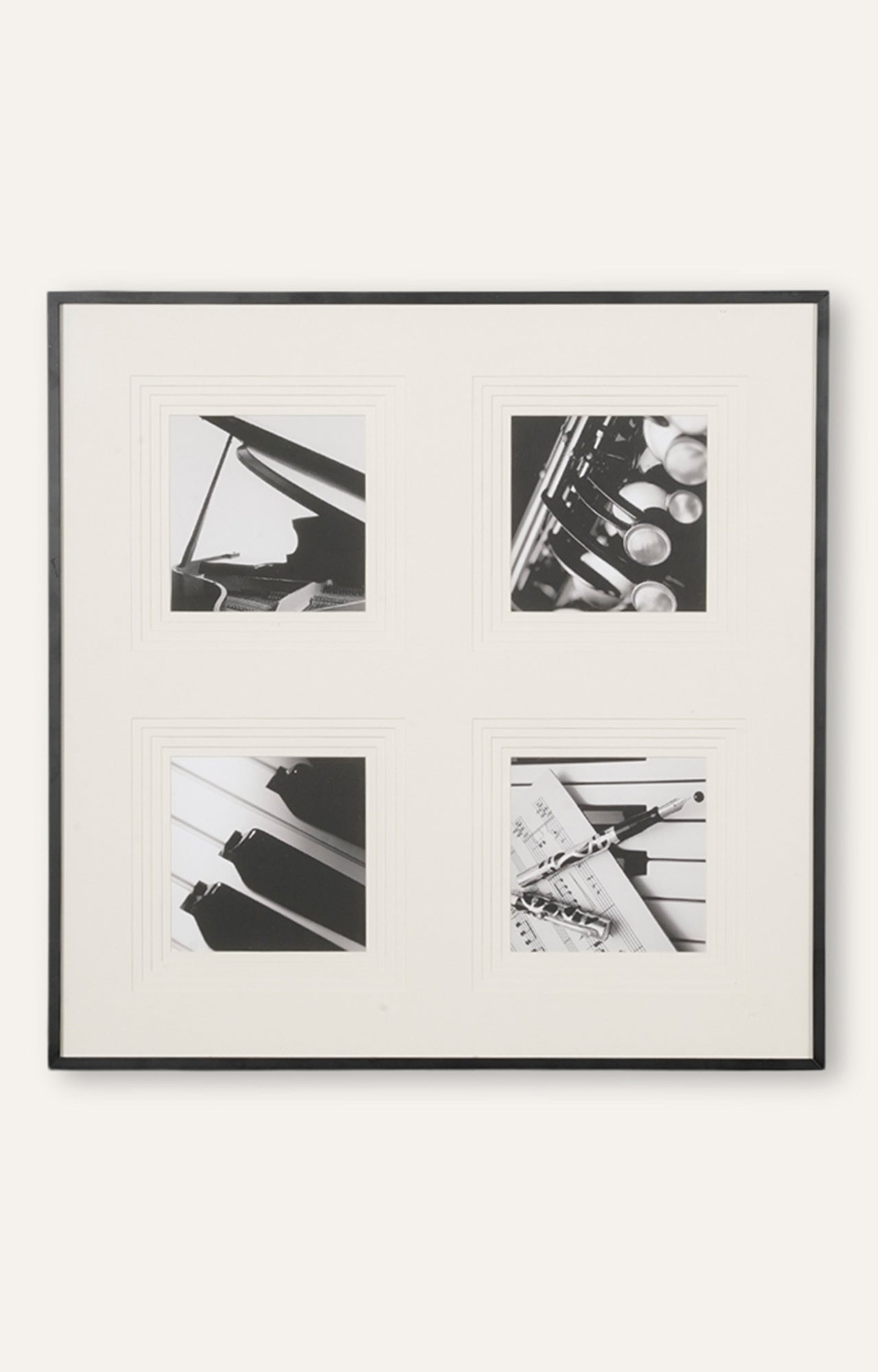 Retro Grid Stencil Art (Framed)