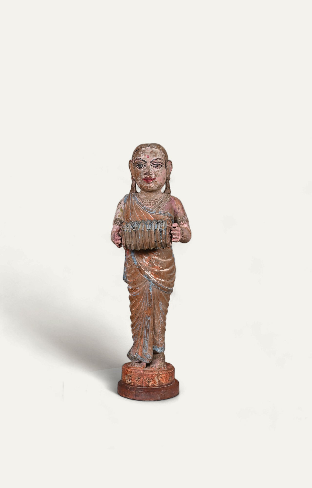 The Lady with the Welcome Song Wooden Figurine