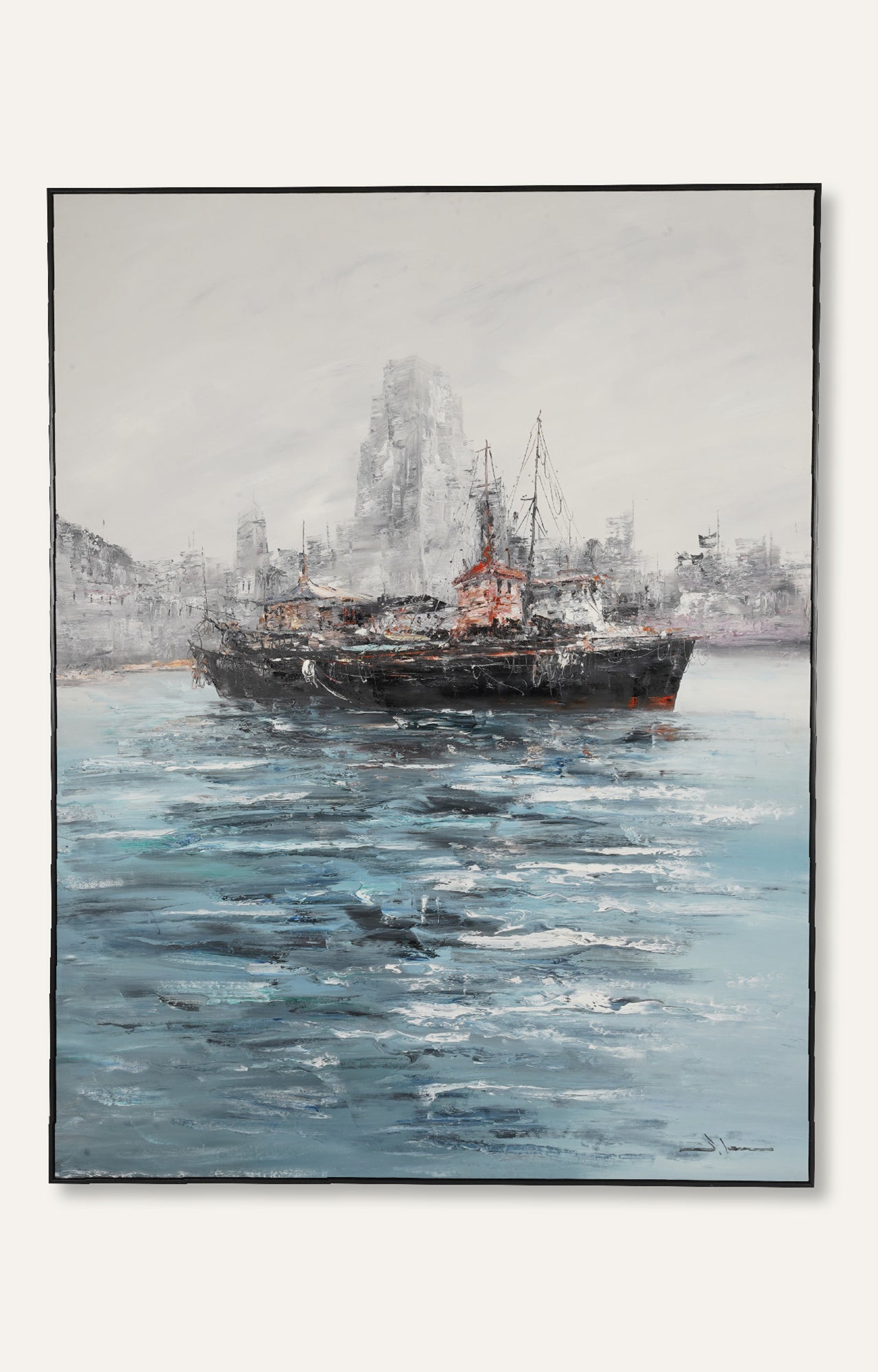 Ship Sailor Oil Painting (Framed)