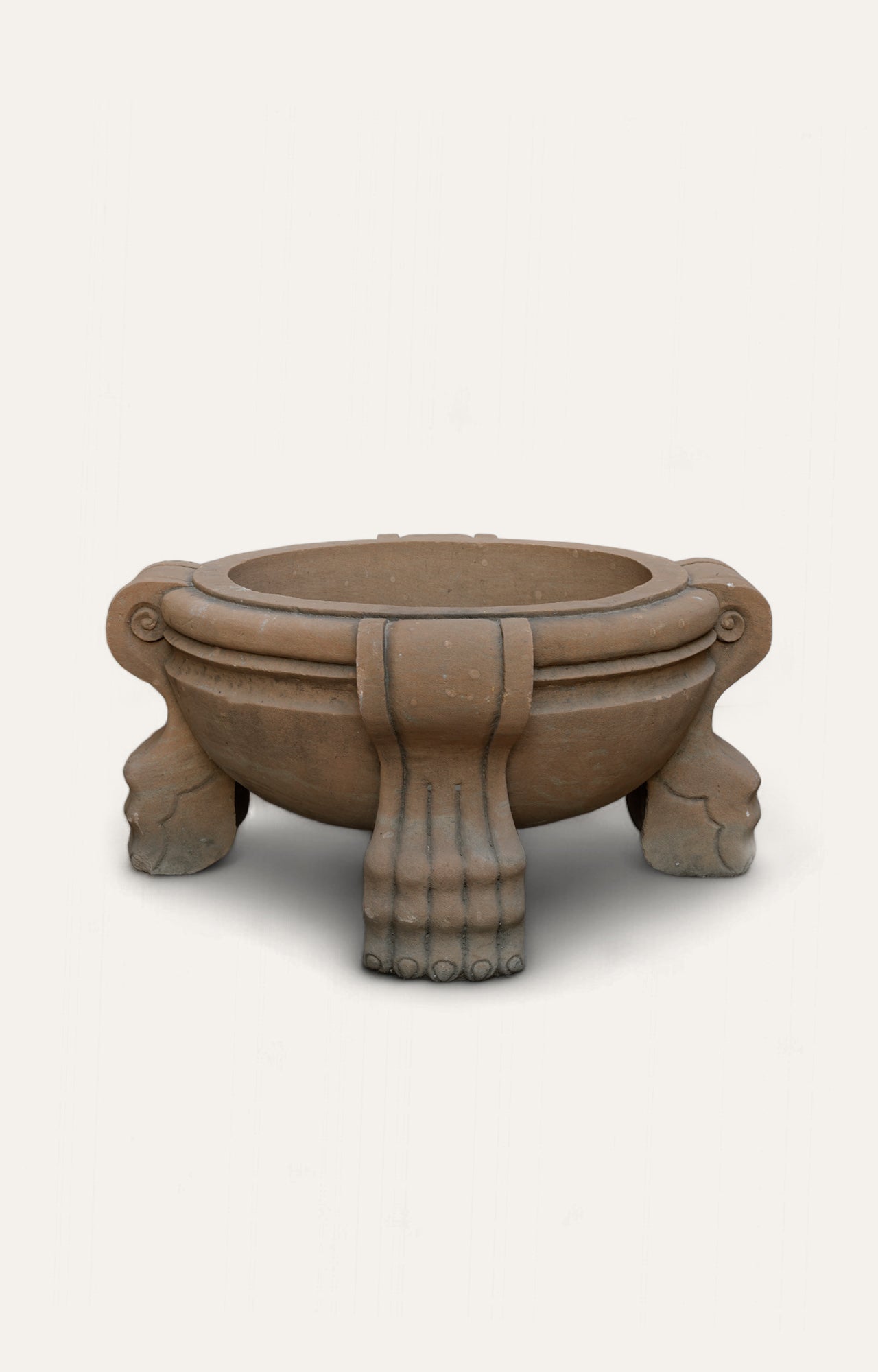 Vintage-Style Decorative Stone Planter with Ornate Pedestal Design