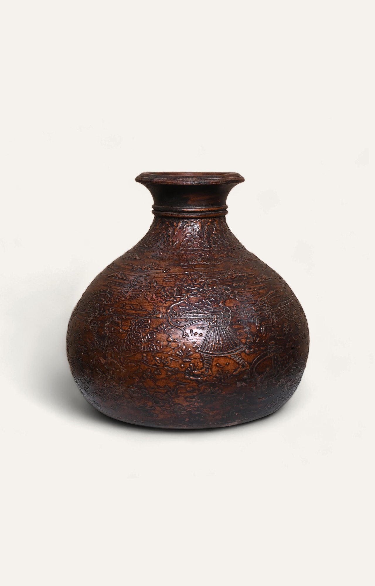 Lacquer Embossed Vase