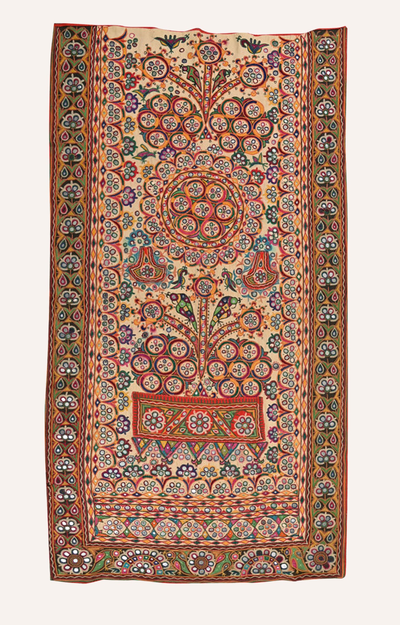 Threads of Kutch: Handmade cotton textile Wall tapestry