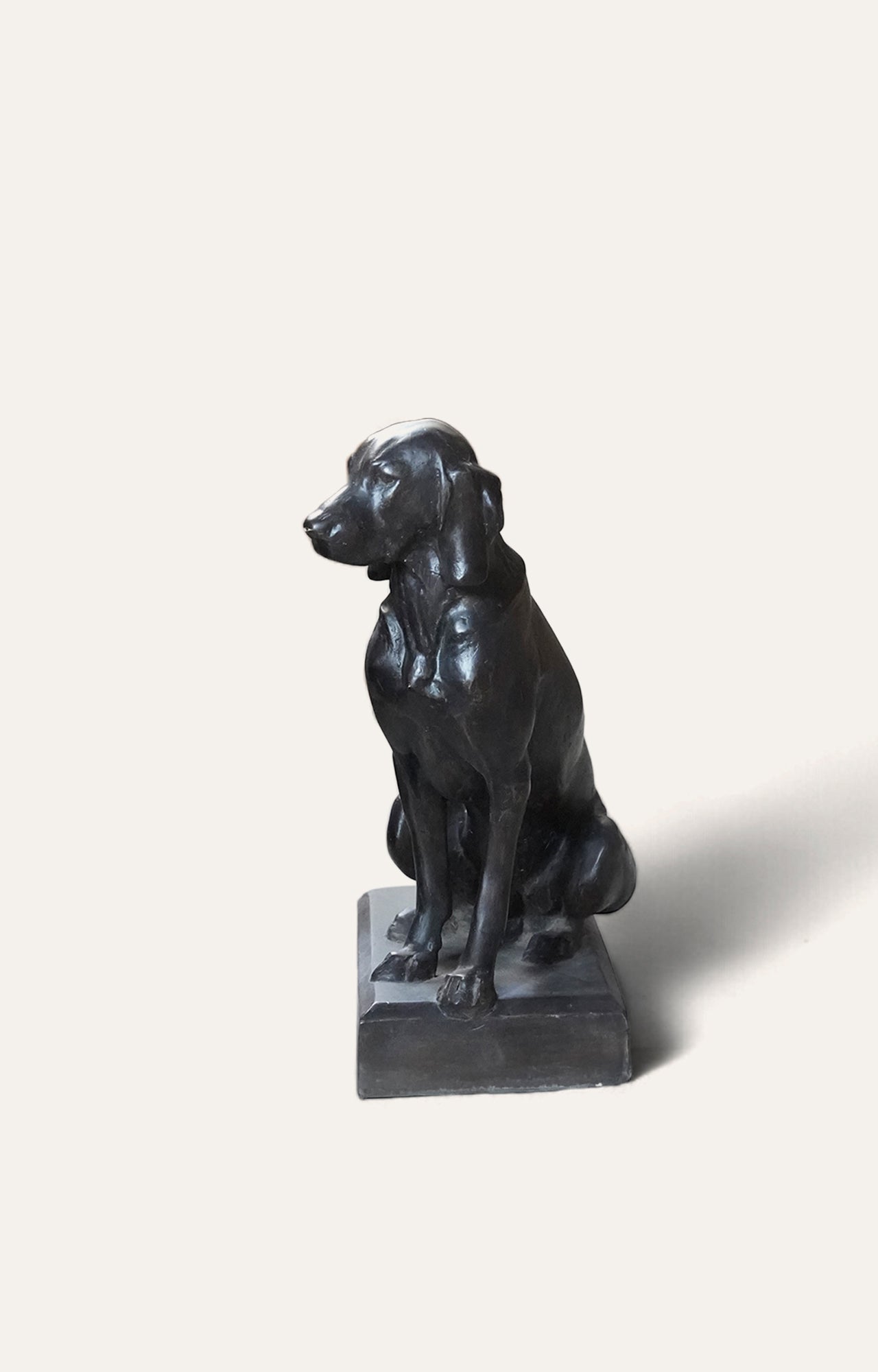 Black seated Labrador Sculpture