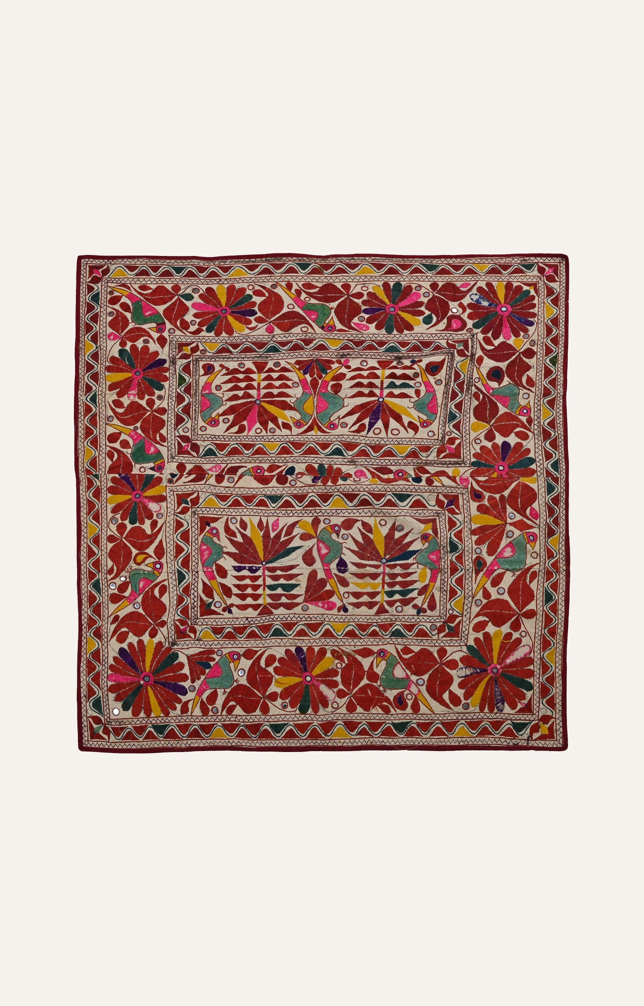 Indian Gujarati Textile : Handmade Boho Banjara Vintage Tribal Tapestry