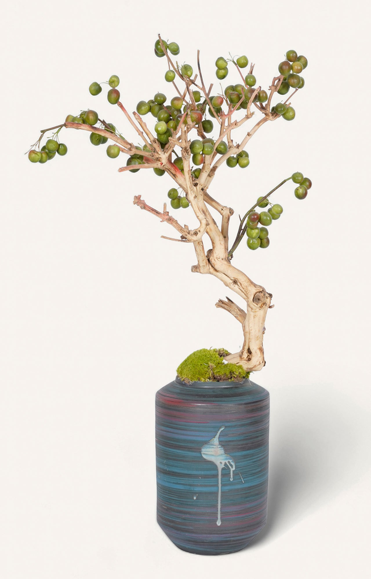 Artificial Bonsai Berry Tree in Pot - 3 Feet