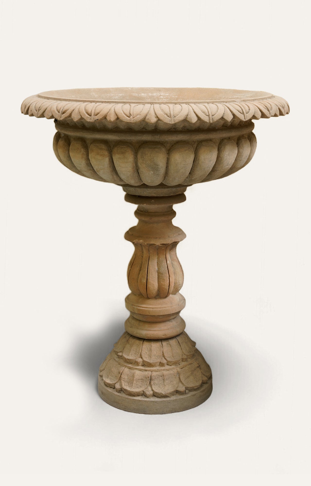 White Stone Flower Pot Planter