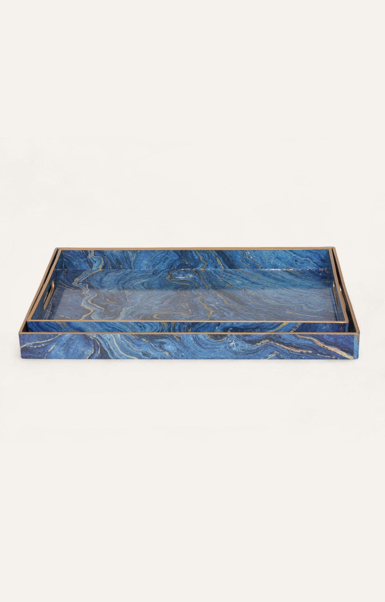 Artificial Fiber Tray Set of 2