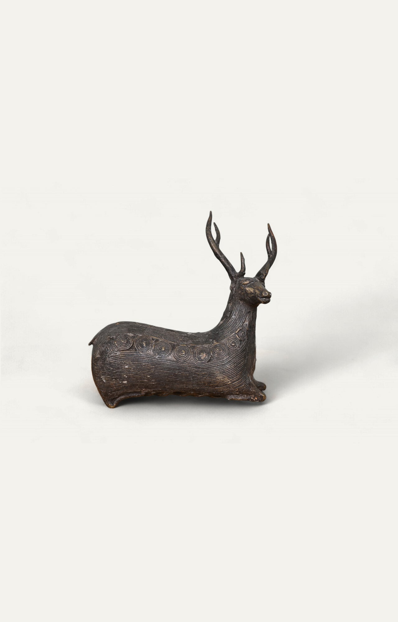 Brass Dhokra Tribal Art Reindeer Figurine