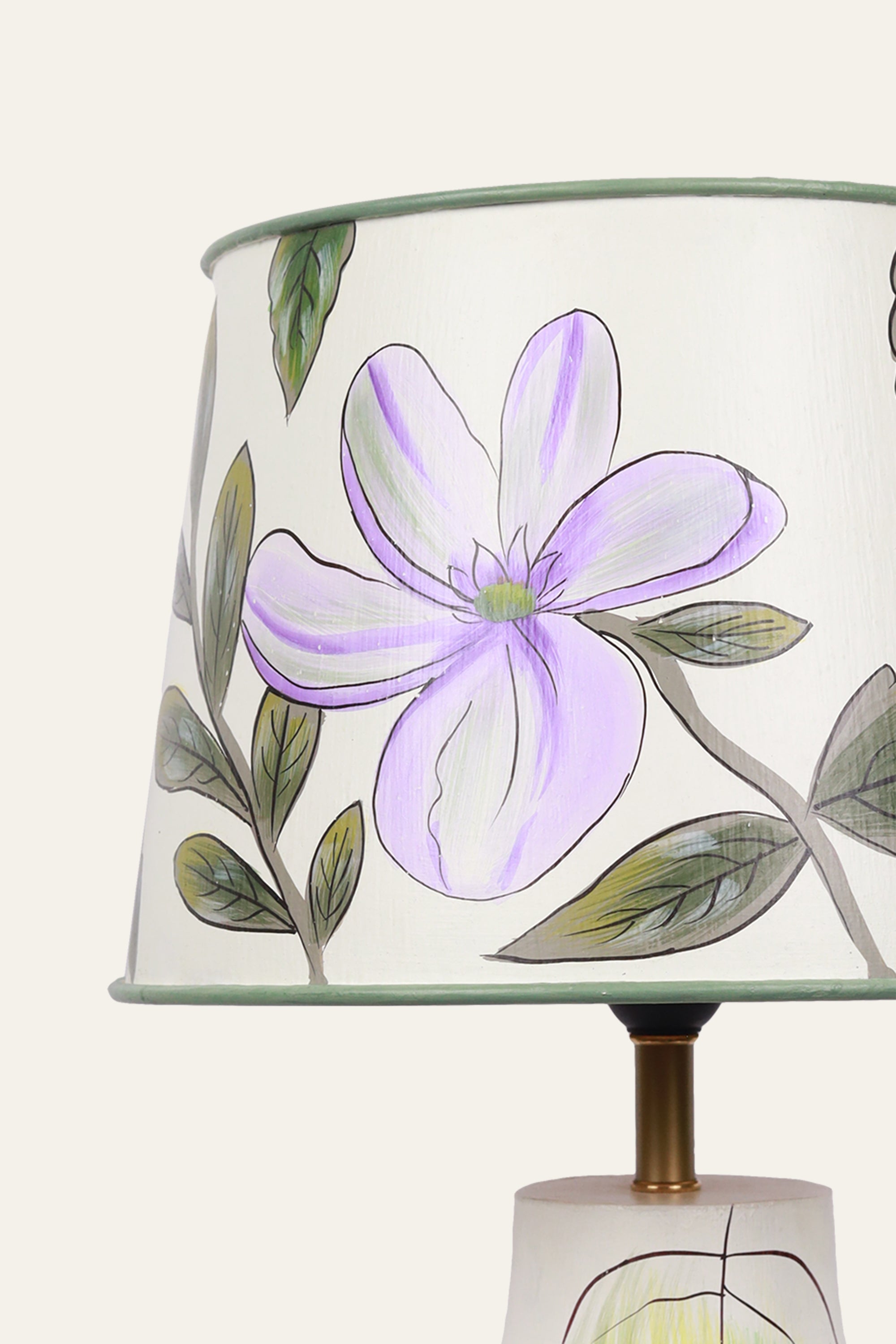 Floral Hand Painted Table Lamp for Premium Interiors