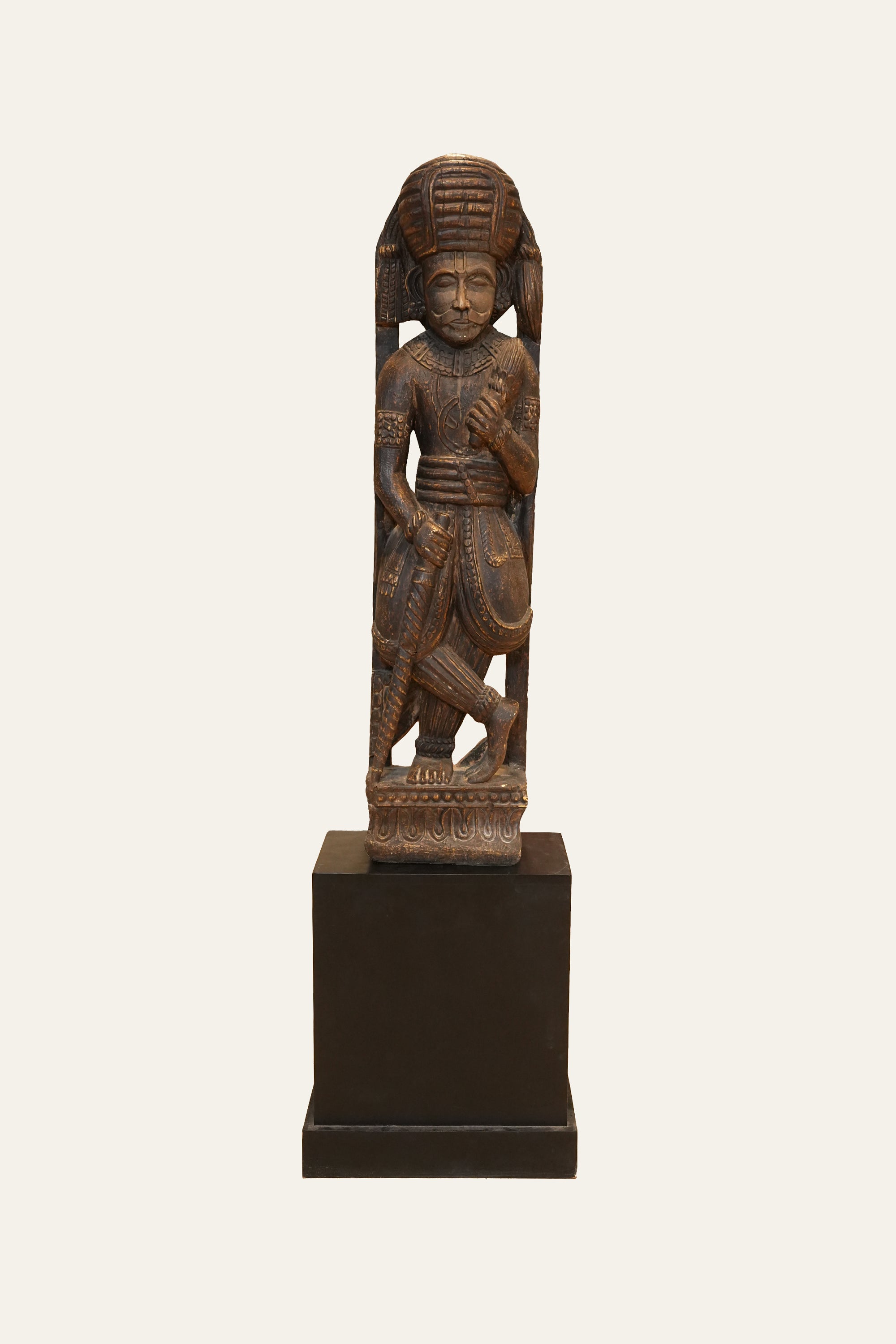 South Indian Darban Guard Statue with Base