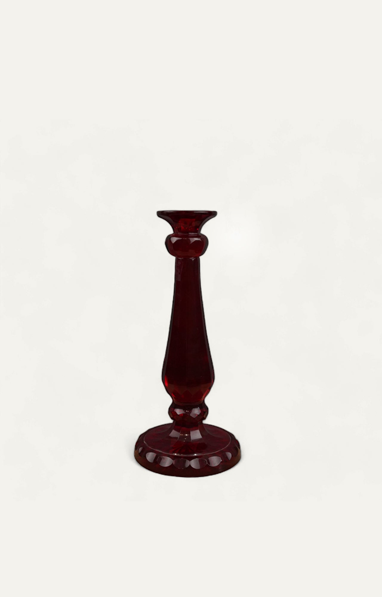 Red Glass crystal Candle Stand