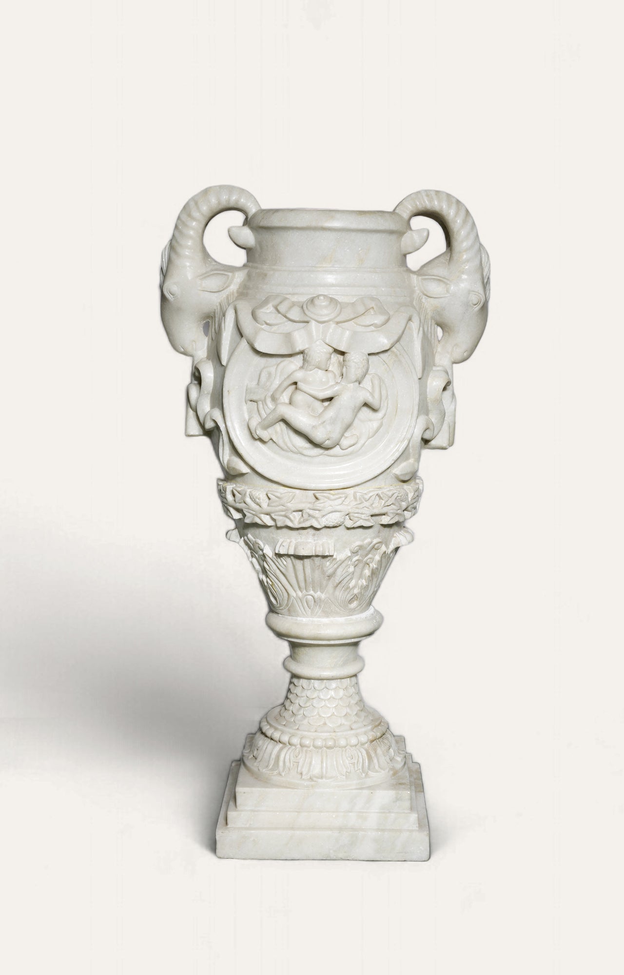 Vases With Rams Heads figures of angels