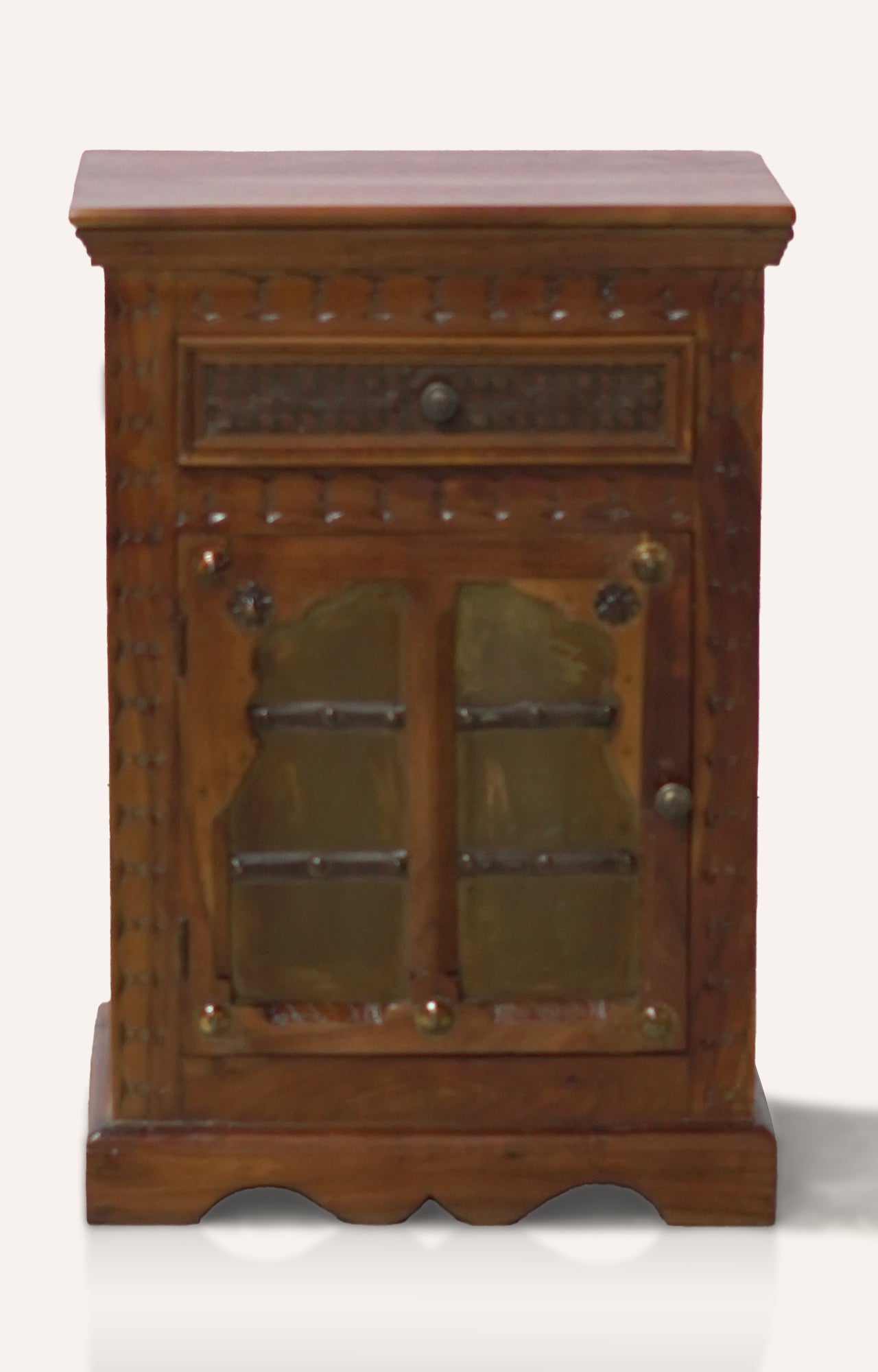 Solid wood cabinet with Jali