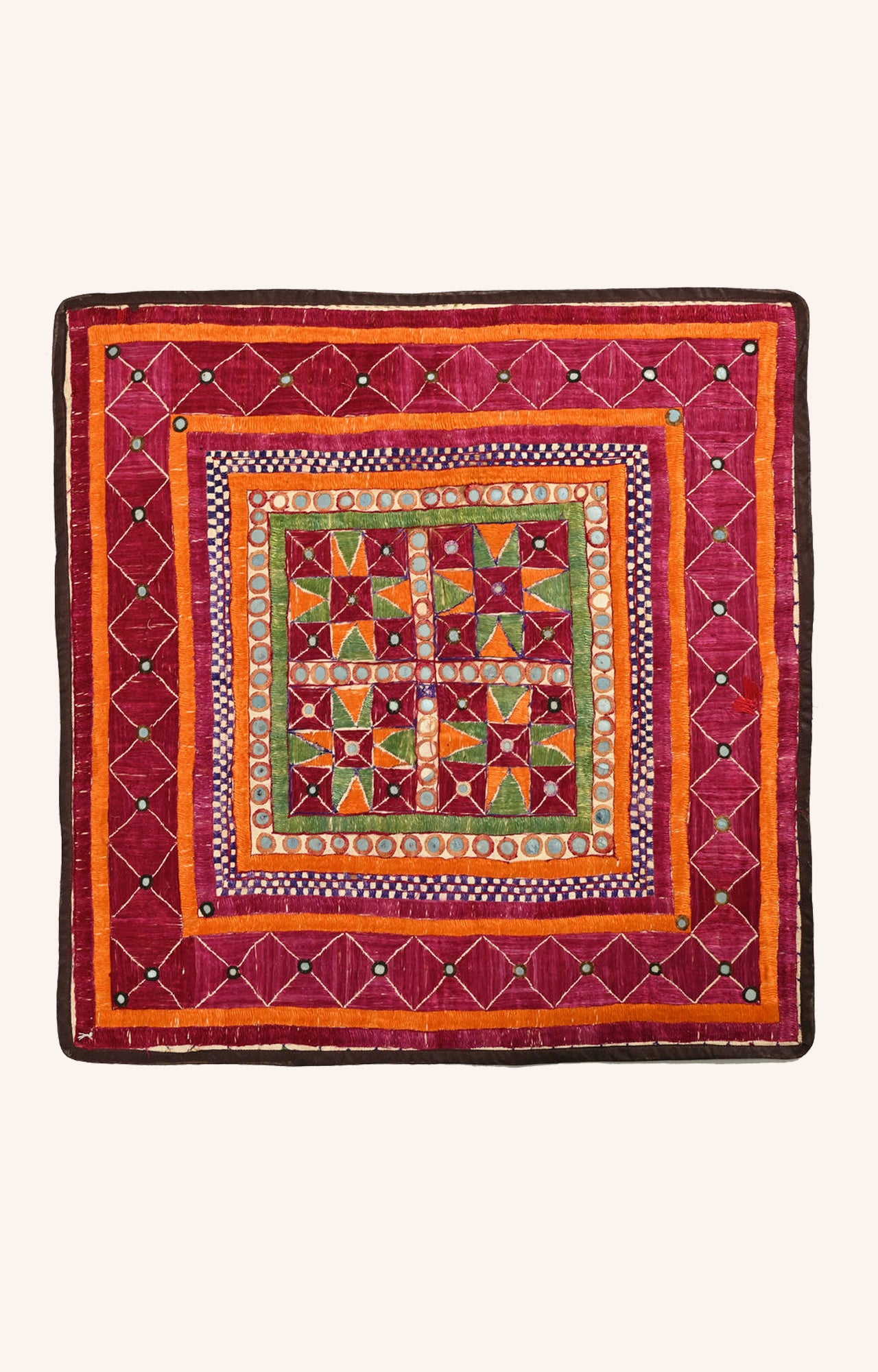 Kutch Mirrorwork Tapestry :  Indian Handmade Textile Cotton Wall hanging