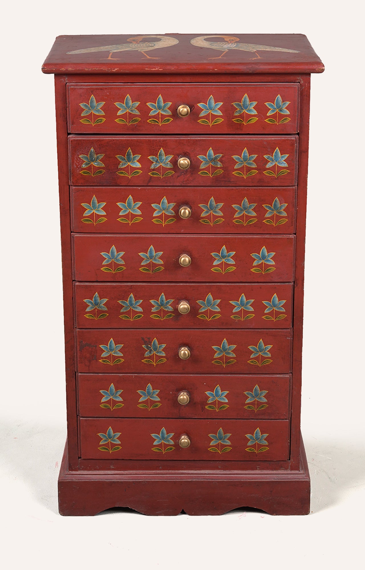 Red Dresser with Portrait