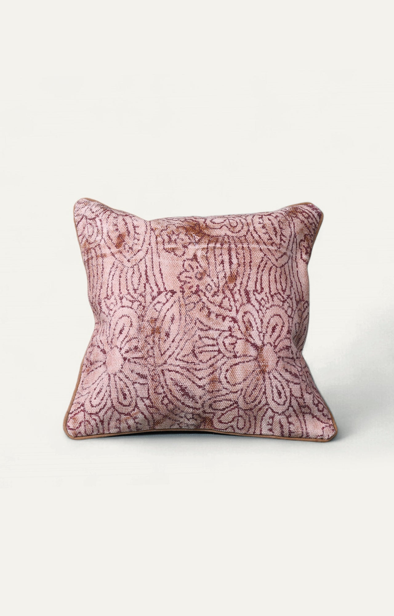 Floral Outline Cotton Cushion Cover