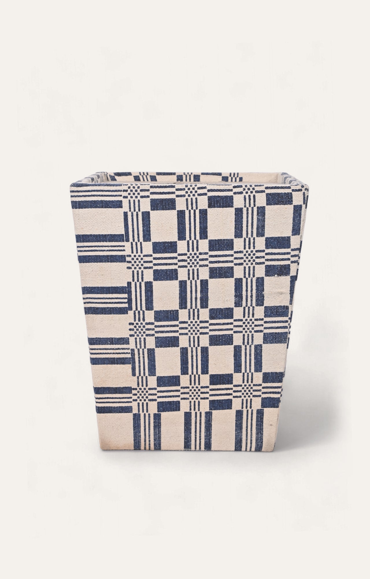 Cubic Handwoven Upholstered Laundry Bin