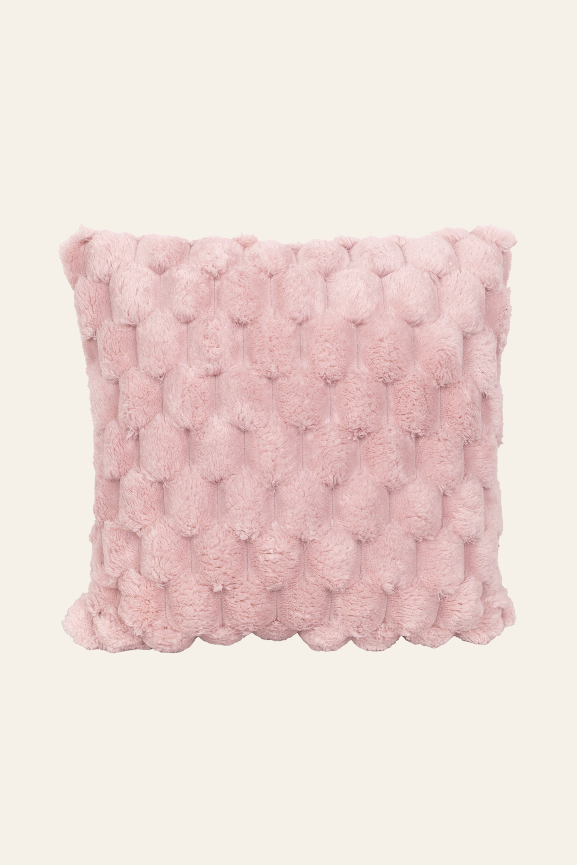 Plush Soft Pineapple Grid Turtle Pattern Cushion - Pink