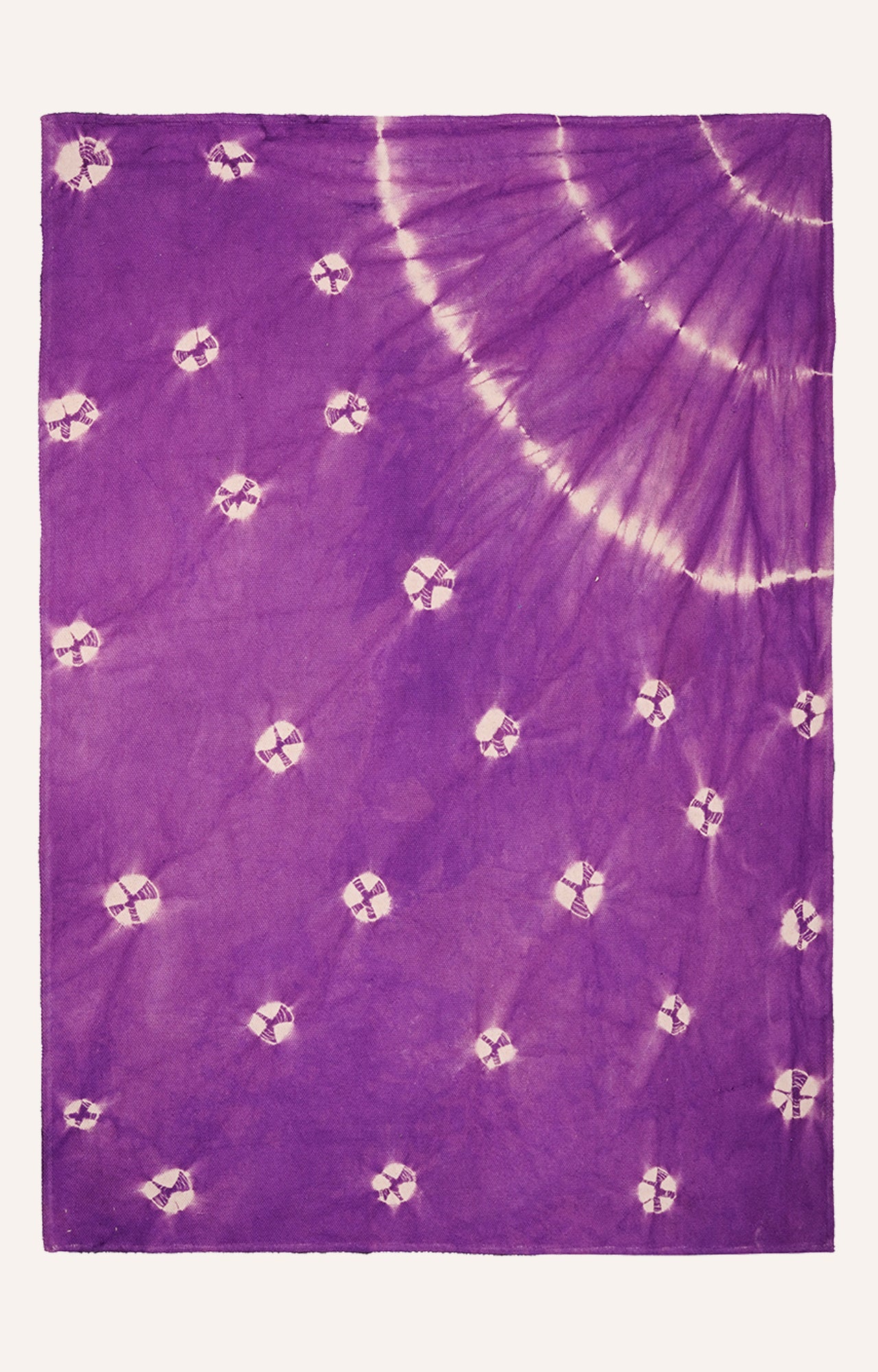 Hand Printed Purple Area Rug For Living Room