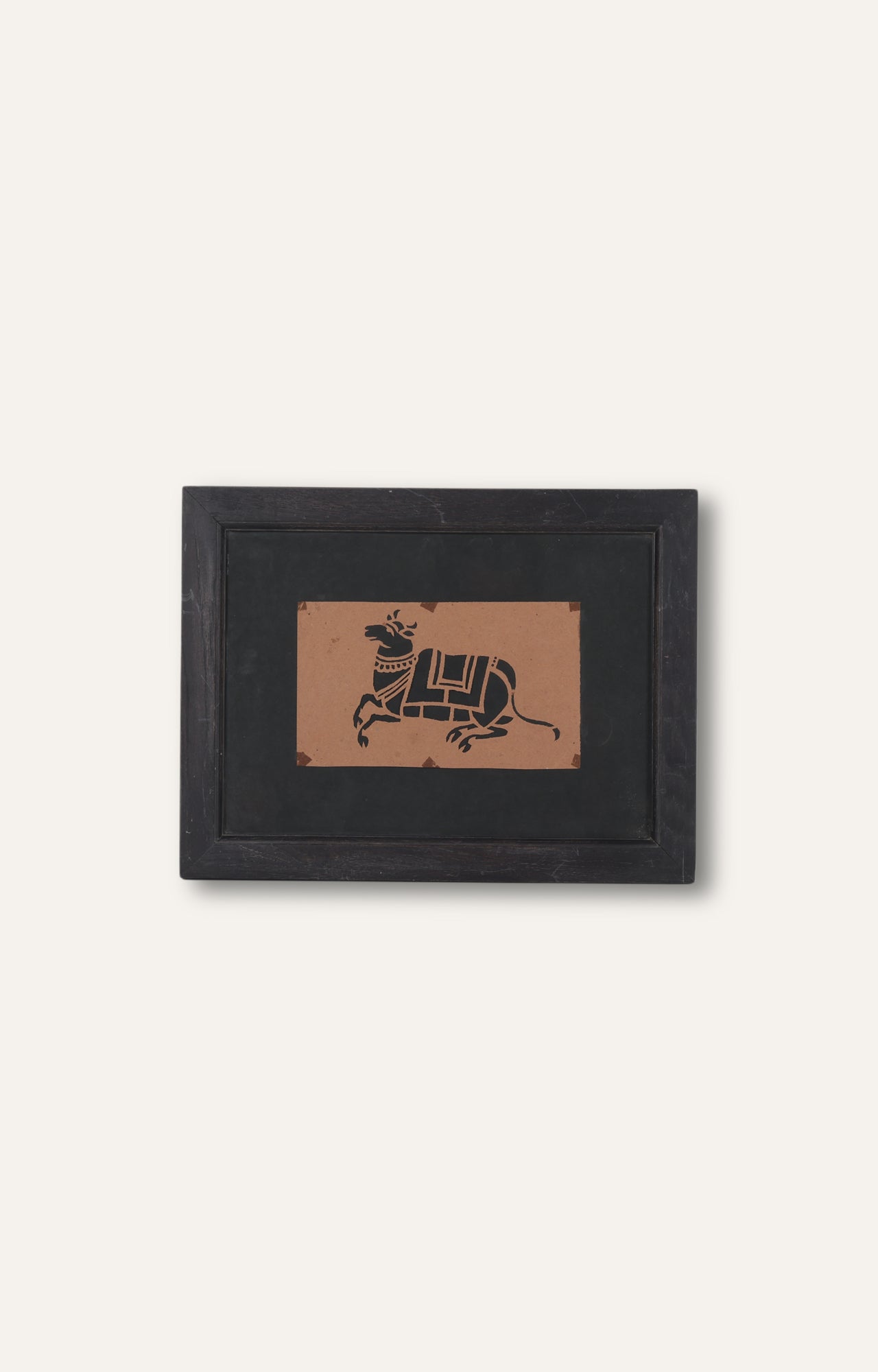 Nandi Cow Stencil Art (Framed)