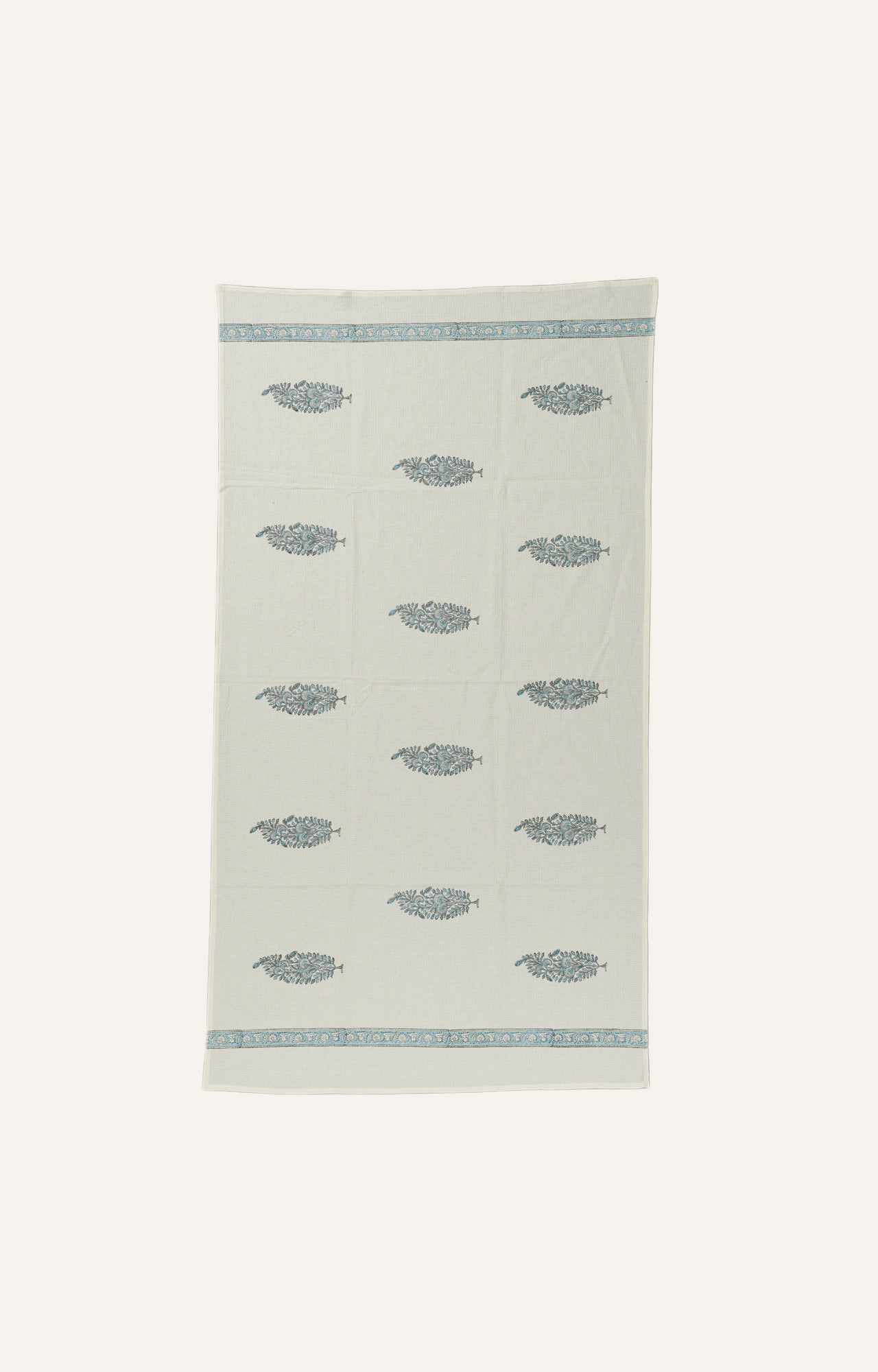 Heritage Blooms: Handprinted Ethnic Towel