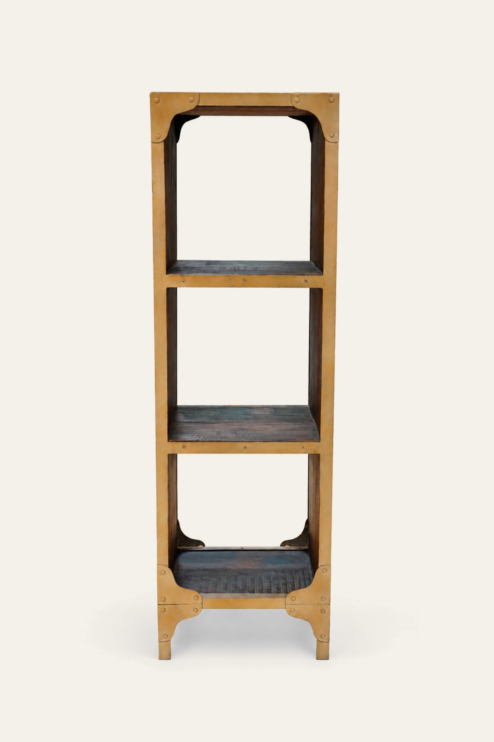 Open-Tier Metal Shelf for Living Room Corners