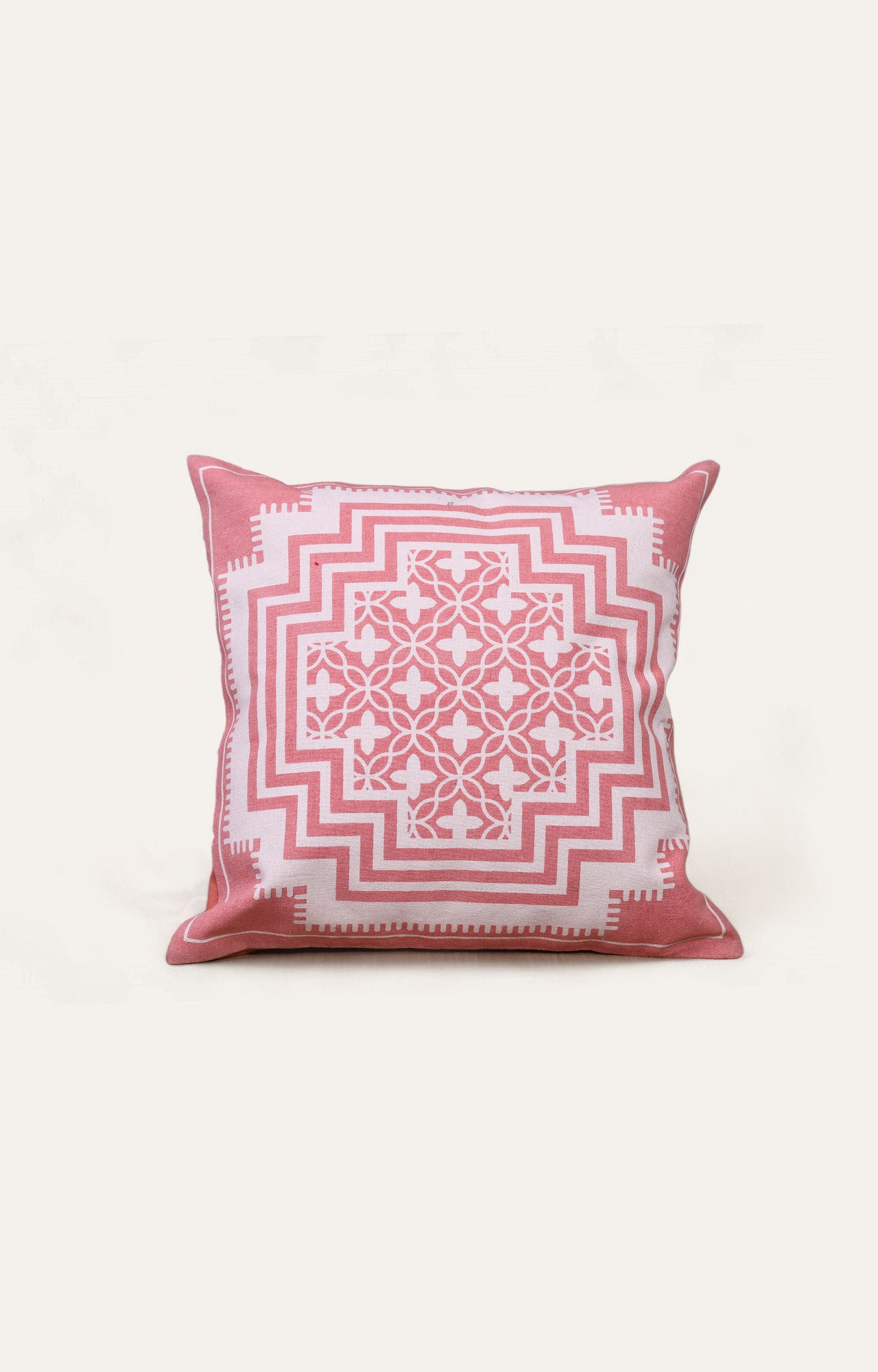 Jaipuri pink  geometric cushions