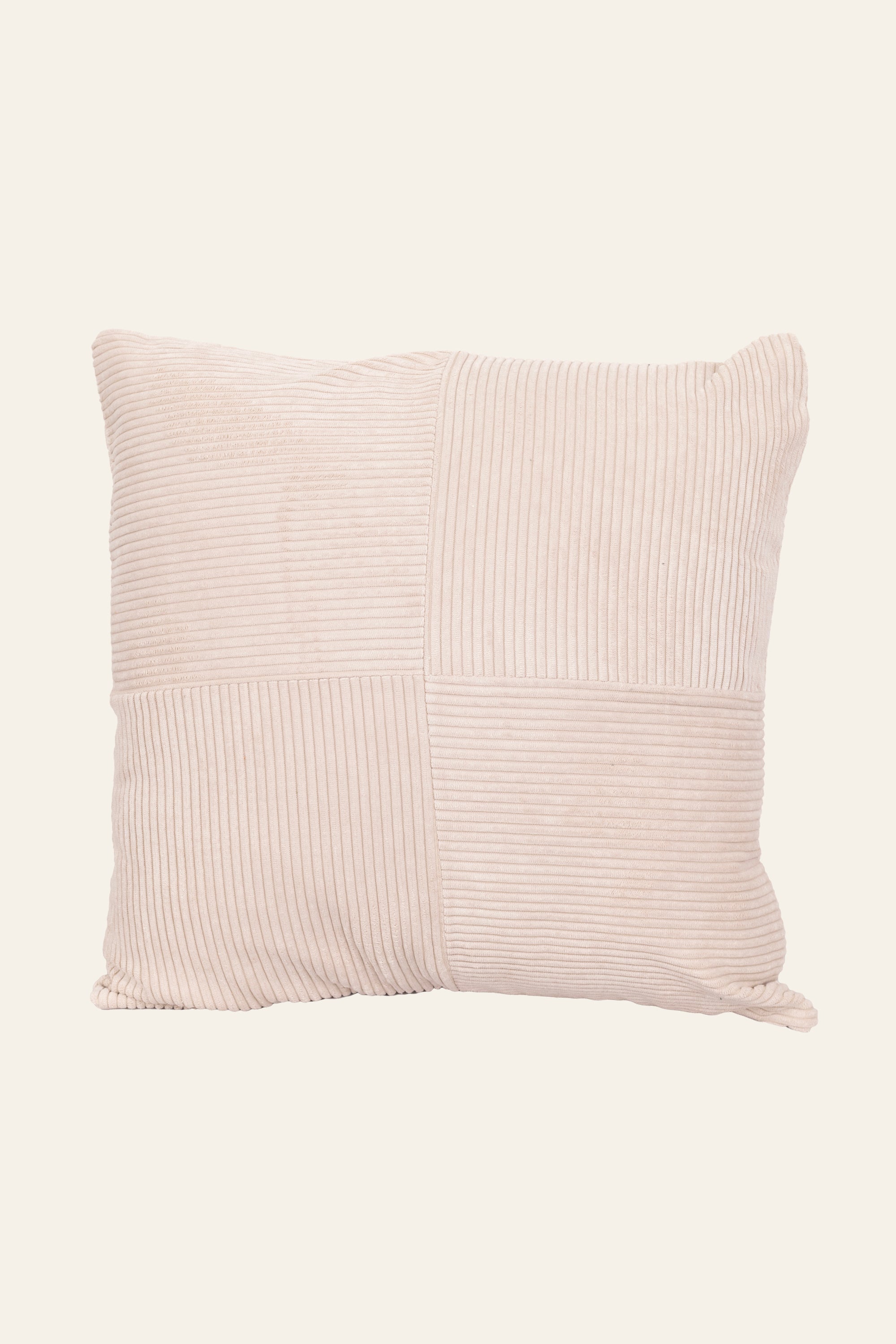 White Block Patchwork Cushion